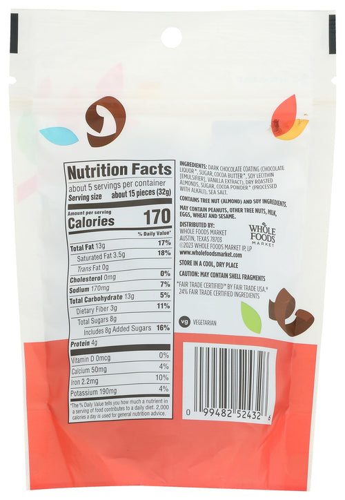 Dark Chocolate Covered Almonds 6 Oz 365 By Whole Foods Market