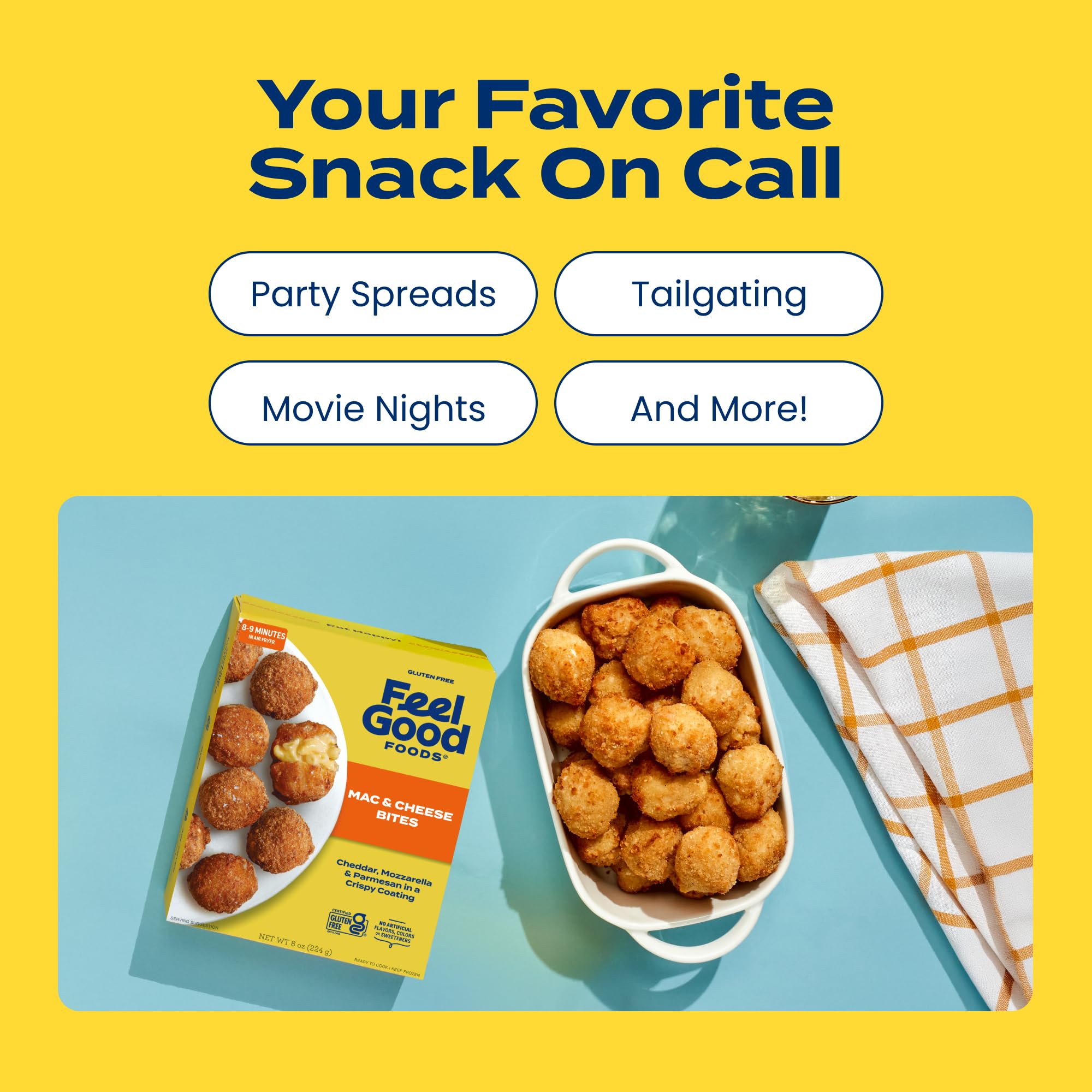 Mac Cheese Bites 3 Cheese 8 Oz Feel Good Foods