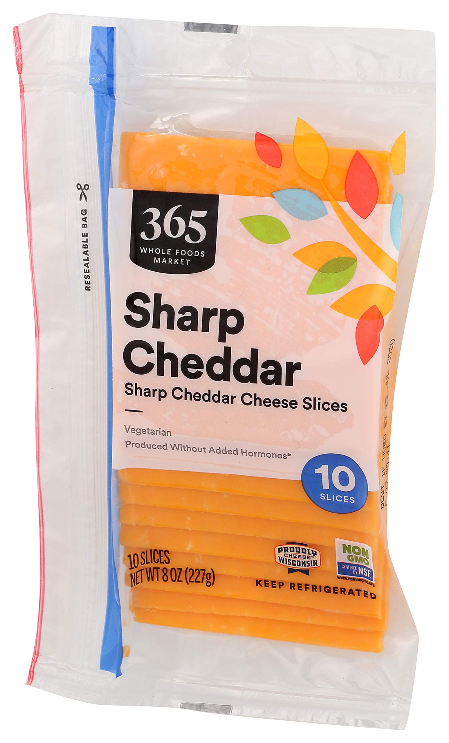 Sharp Cheddar Slice 8 Oz 365 By Whole Foods Market