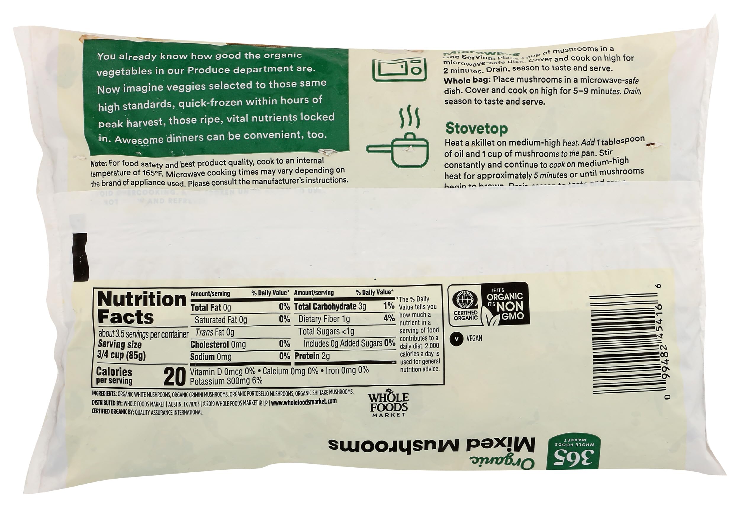 Organic Mixed Mushrooms 10 Oz Frozen 365 By Whole Foods Market