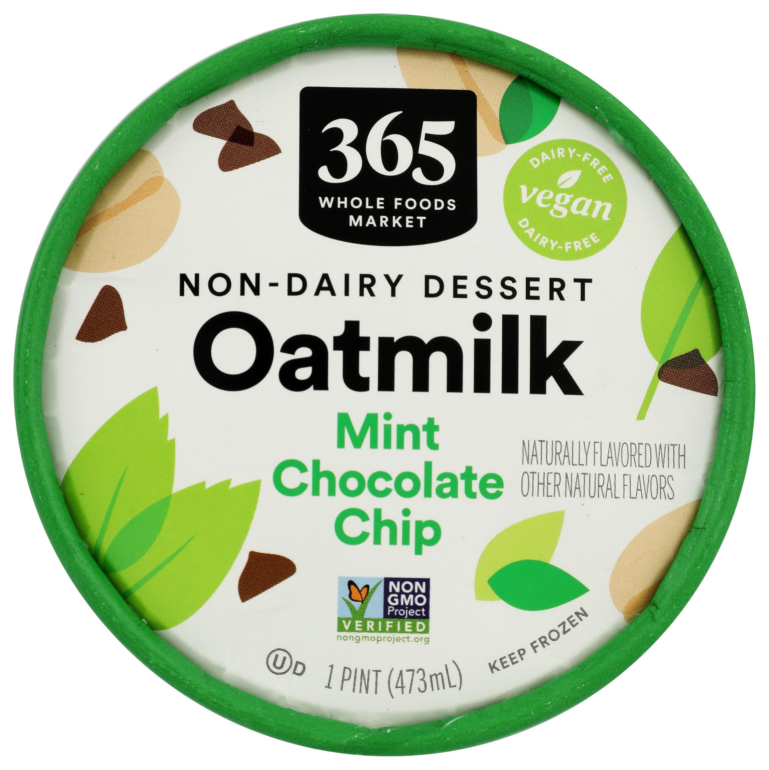Mint Chip Oat Milk Frozen Dessert 1 PT 365 By Whole Foods Market