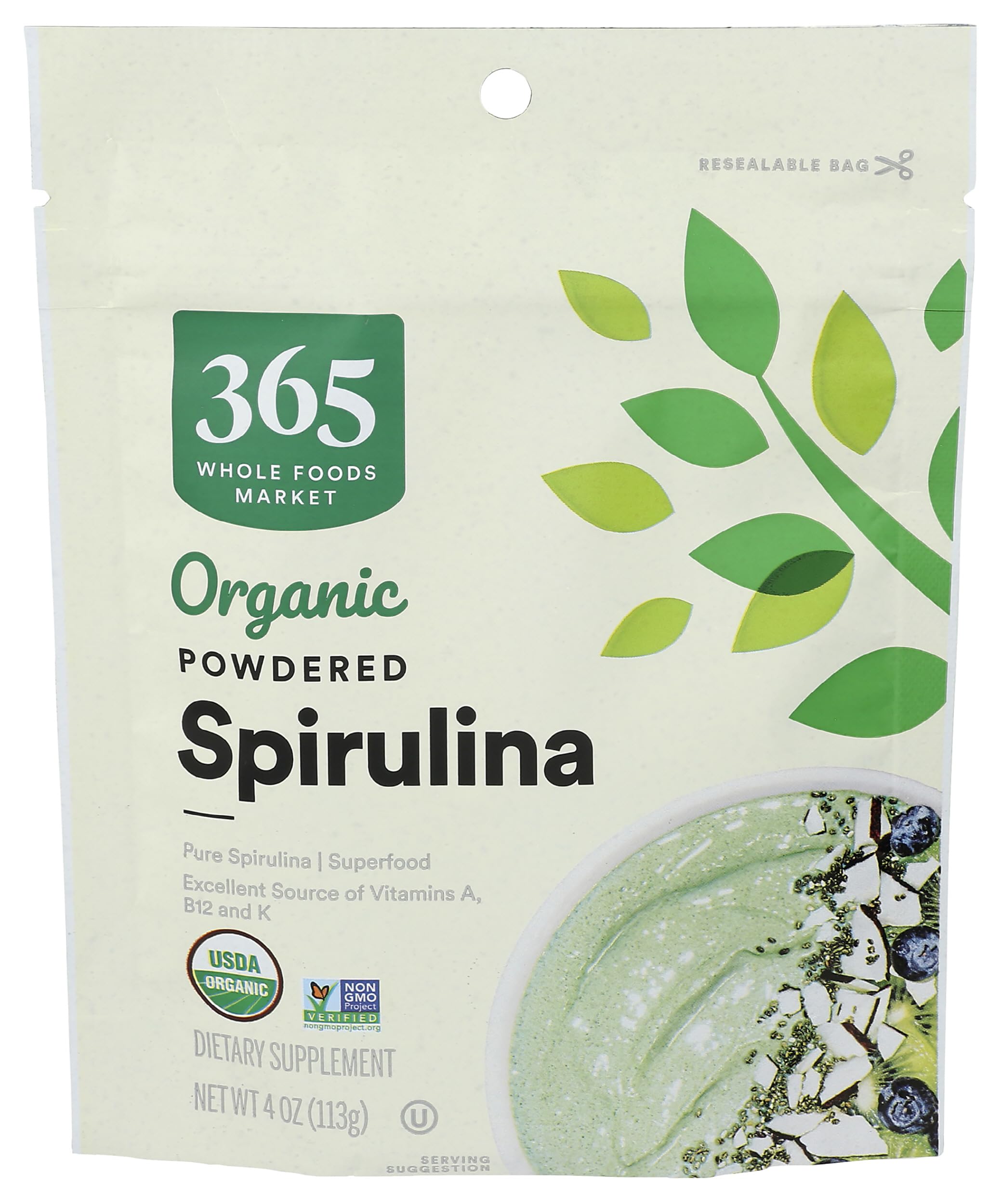 Organic Spirulina Superfood Powder 4 Oz 365 By Whole Foods Market