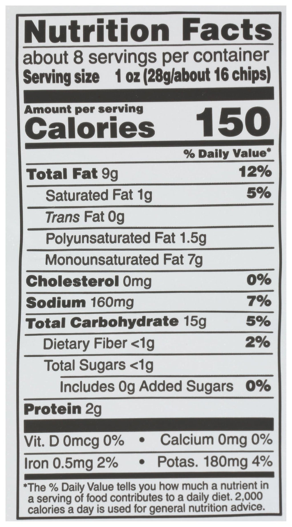 Potato Chips Sour Cream & Onion 8 Oz 365 By Whole Foods Market