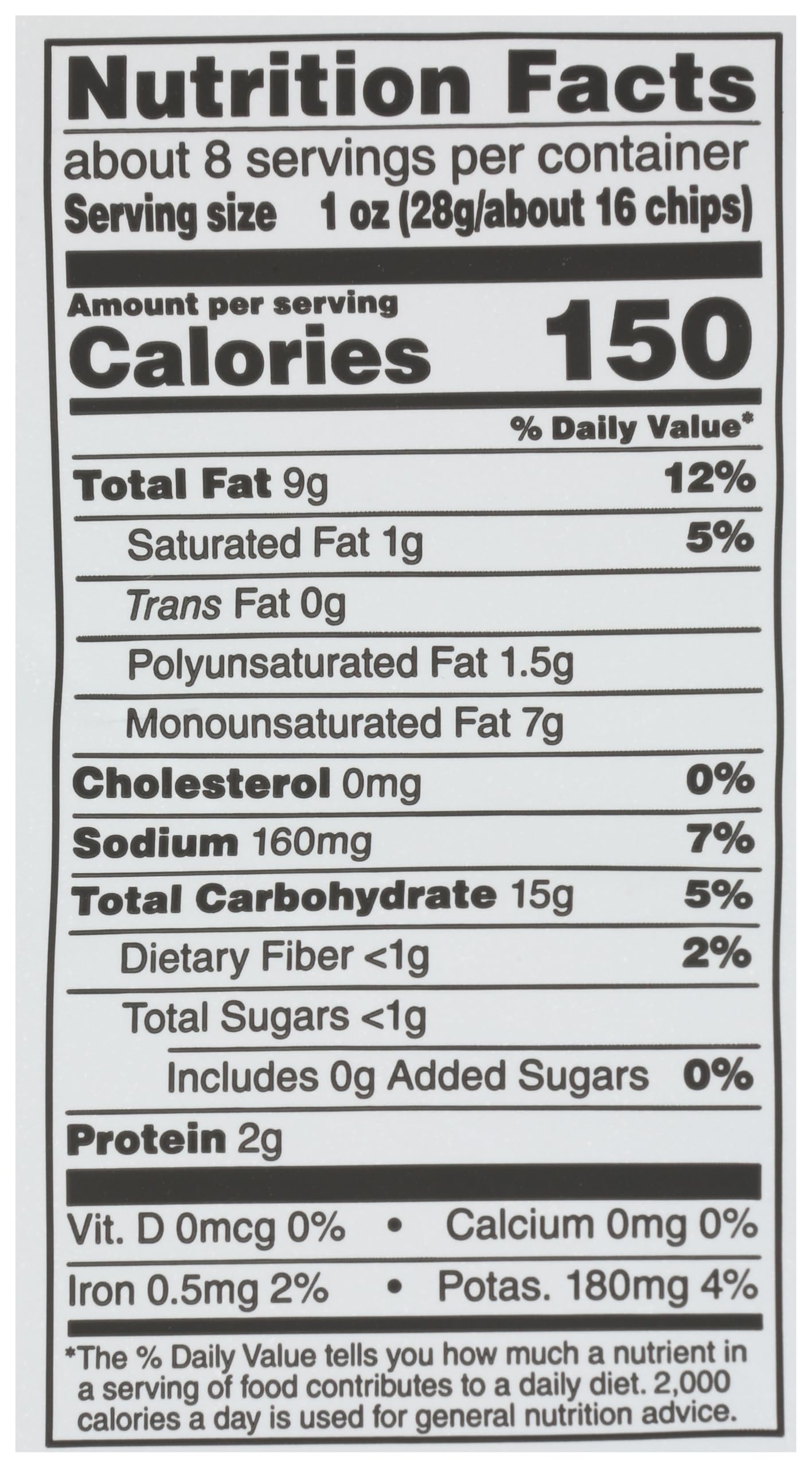 Potato Chips Sour Cream & Onion 8 Oz 365 By Whole Foods Market