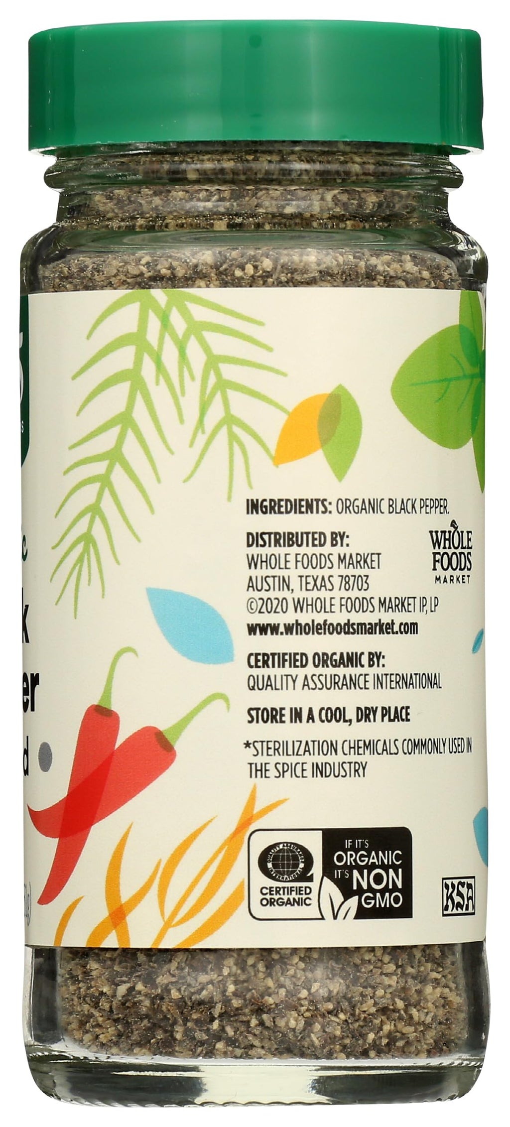 Organic Black Pepper Ground 1.8 Oz 365 By Whole Foods Market
