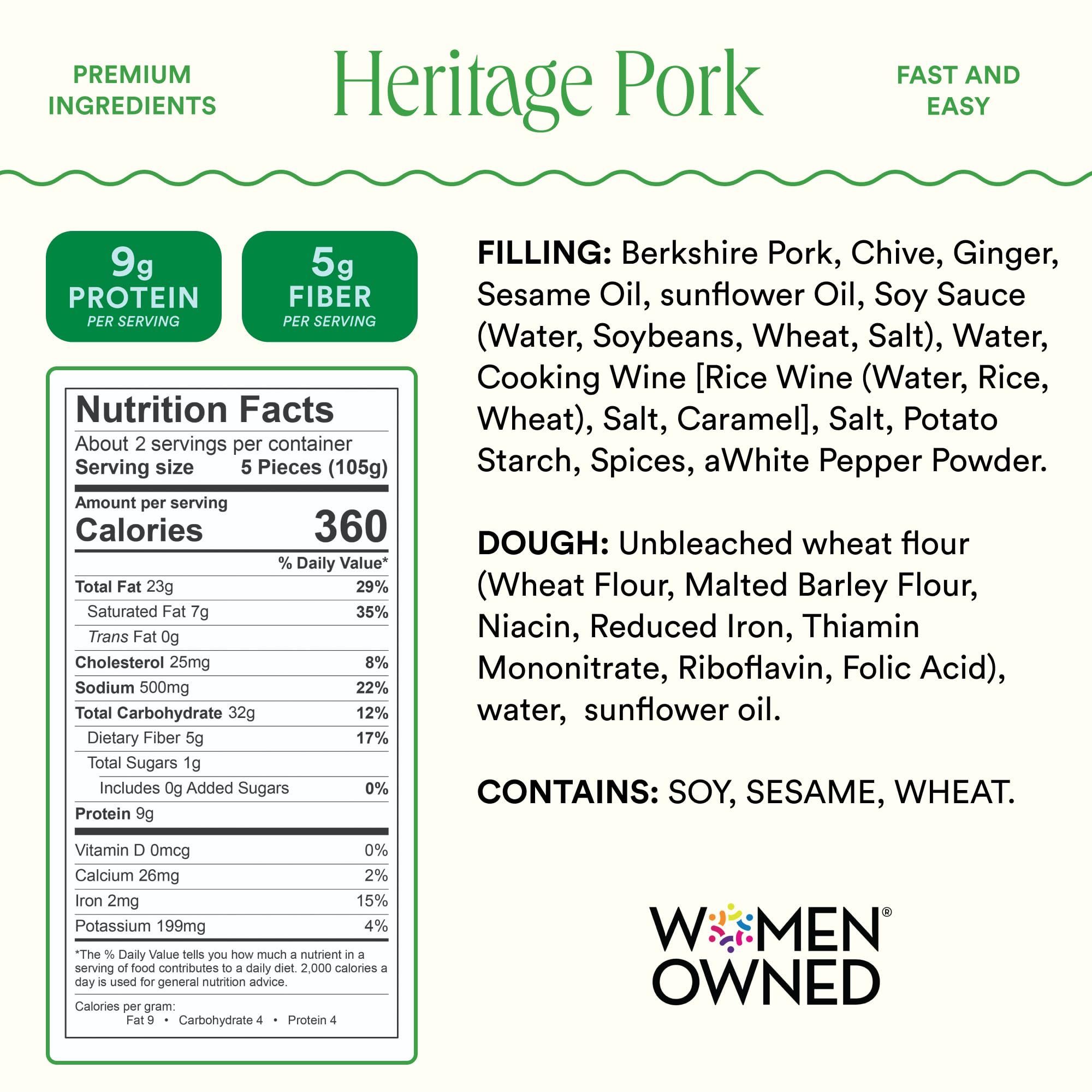 Heritage Pork Dumplings 7 Oz Mimi Cheng's