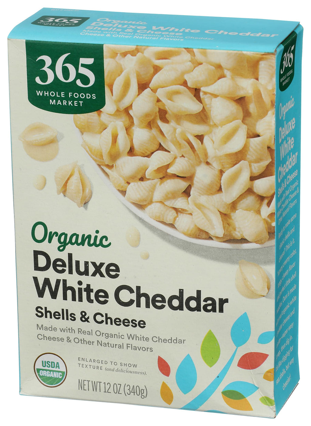 Organic White Cheddar Shells and Cheese Deluxe 12 Oz 365 By Whole Foods Market