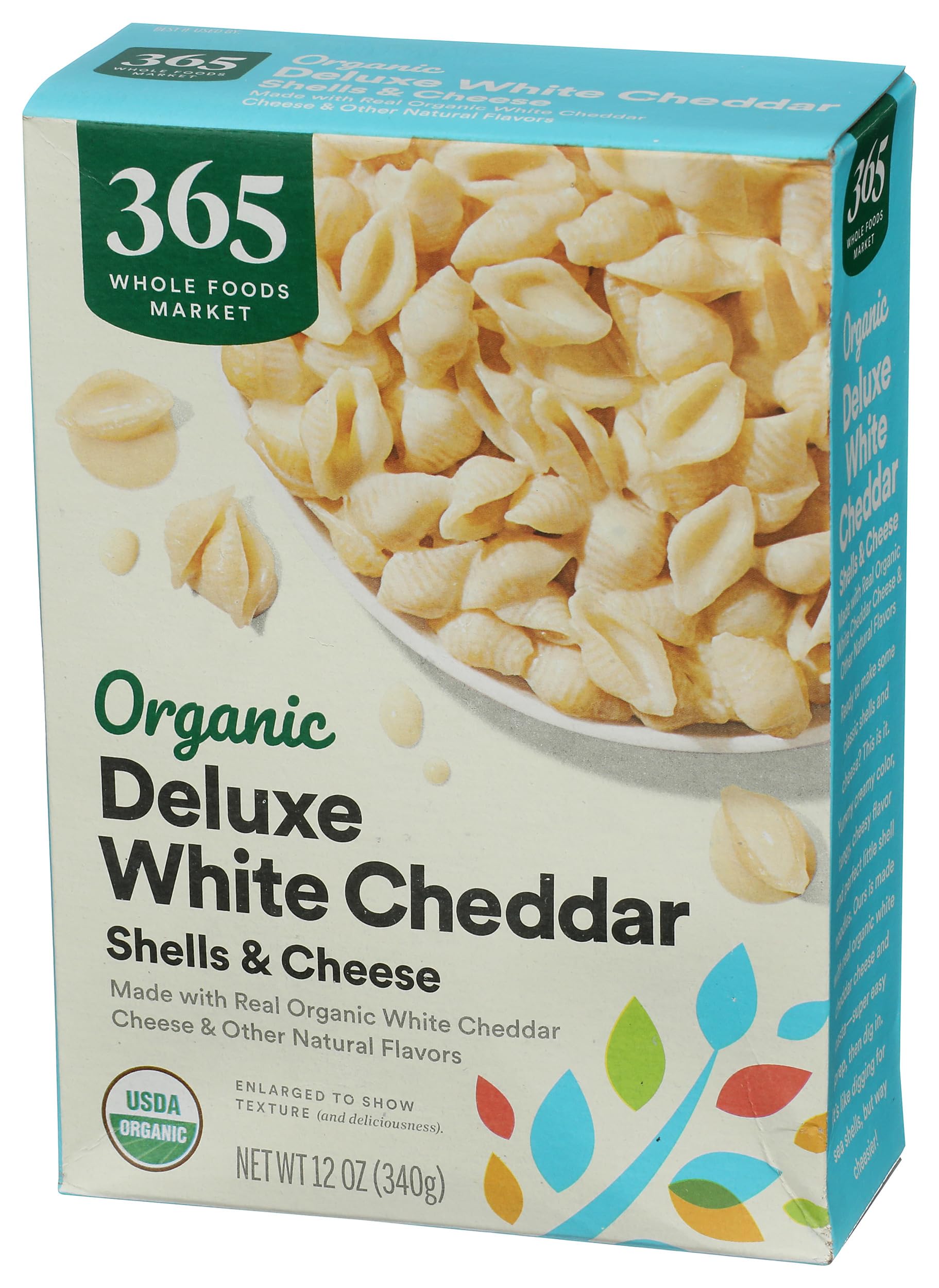 Organic White Cheddar Shells and Cheese Deluxe 12 Oz 365 By Whole Foods Market