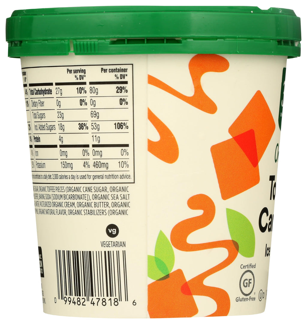 Organic Toffee Caramel Swirl Ice Cream 1 Pint 365 By Whole Foods Market