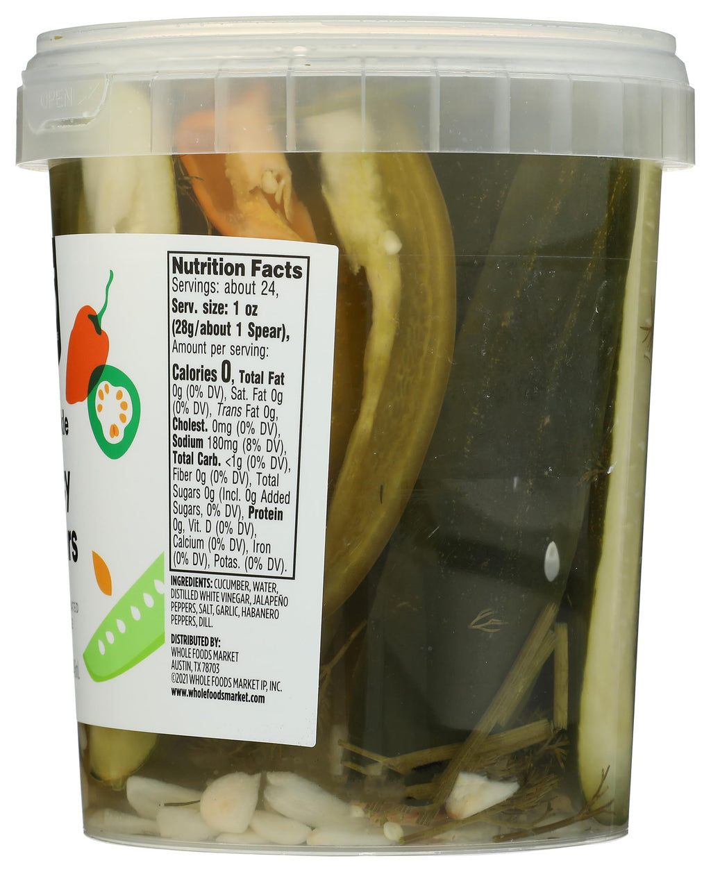 Spicy Dill Pickle Spears 32 Fl Oz 365 By Whole Foods Market