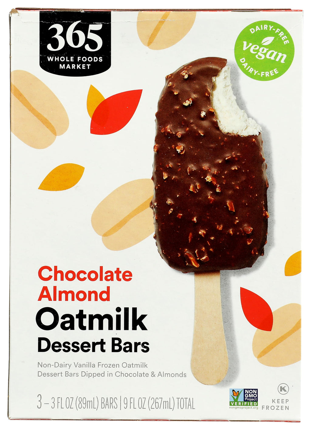 Chocolate Almond Oat Milk Dipped Dessert Bars 9 FZ 365 By Whole Foods Market