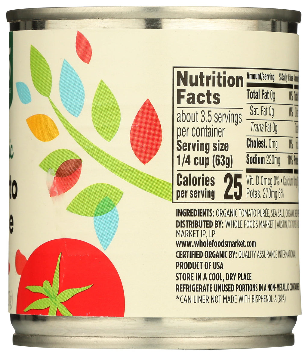 Organic Tomato Sauce 8 Oz 365 By Whole Foods Market