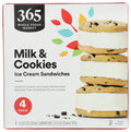 Milk & Cookies Ice Cream Sandwiches 17 FZ 1 Count 365 By Whole Foods Market