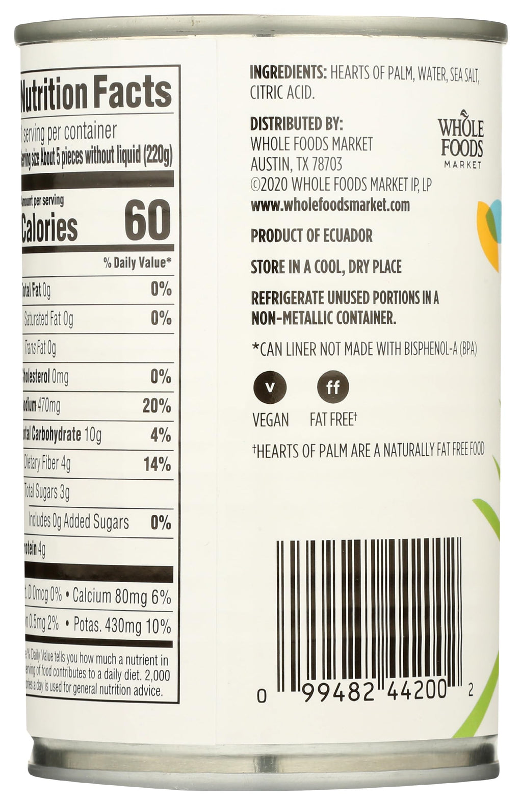 Whole Hearts Of Palm 14.1 Oz 365 By Whole Foods Market