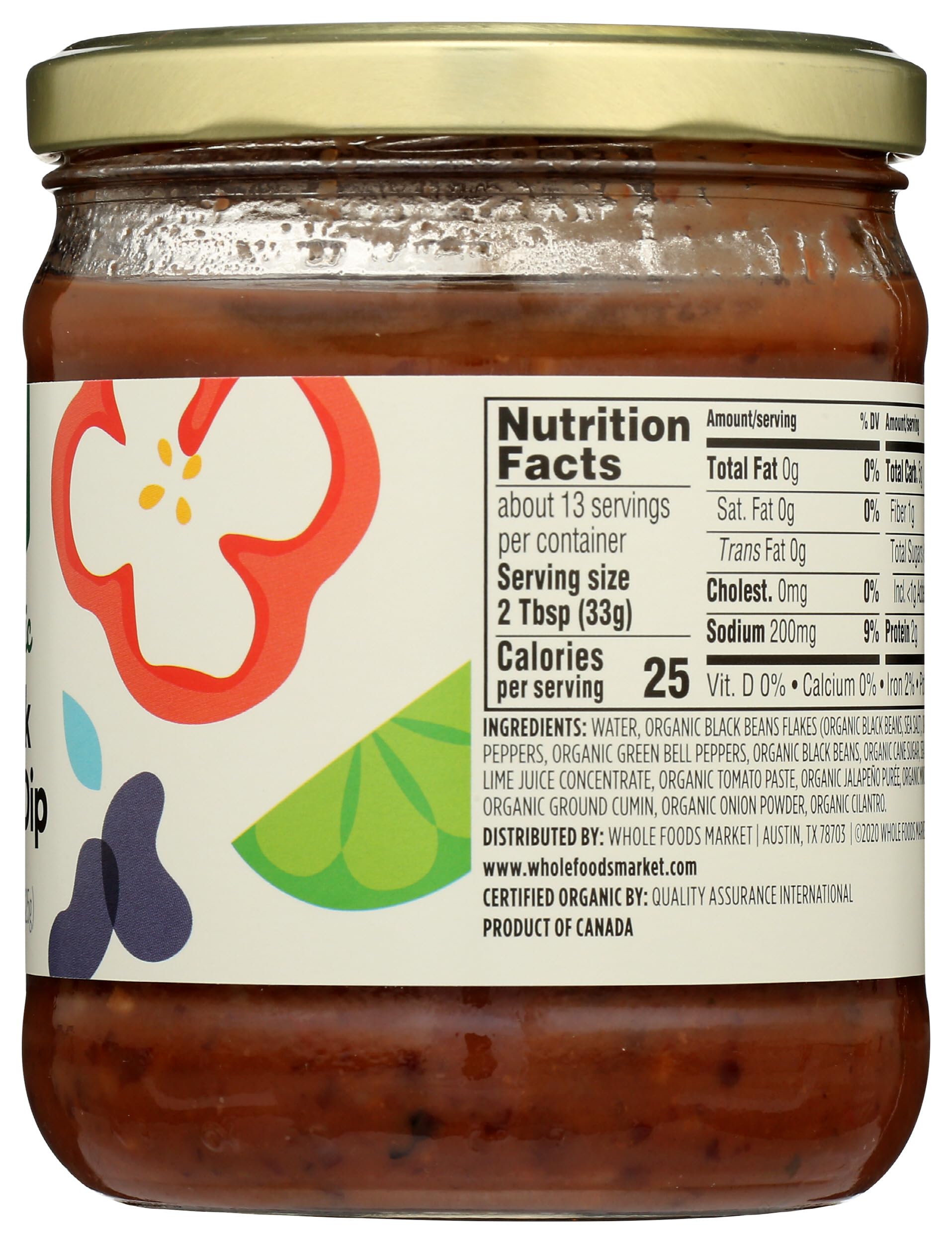Organic Black Bean Dip 15 Oz 365 By Whole Foods Market