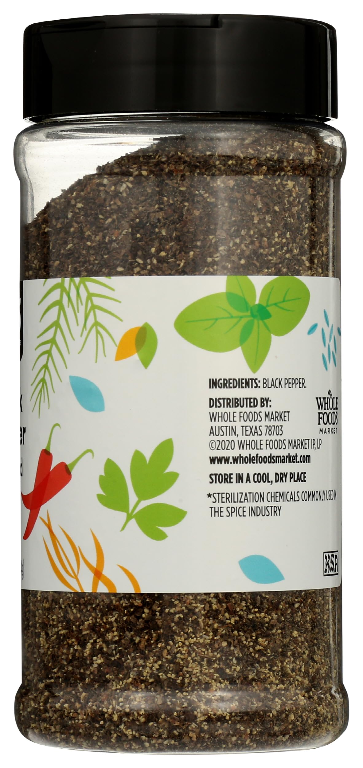 Medium Grind Black Pepper 6.49 Oz 365 By Whole Foods Market