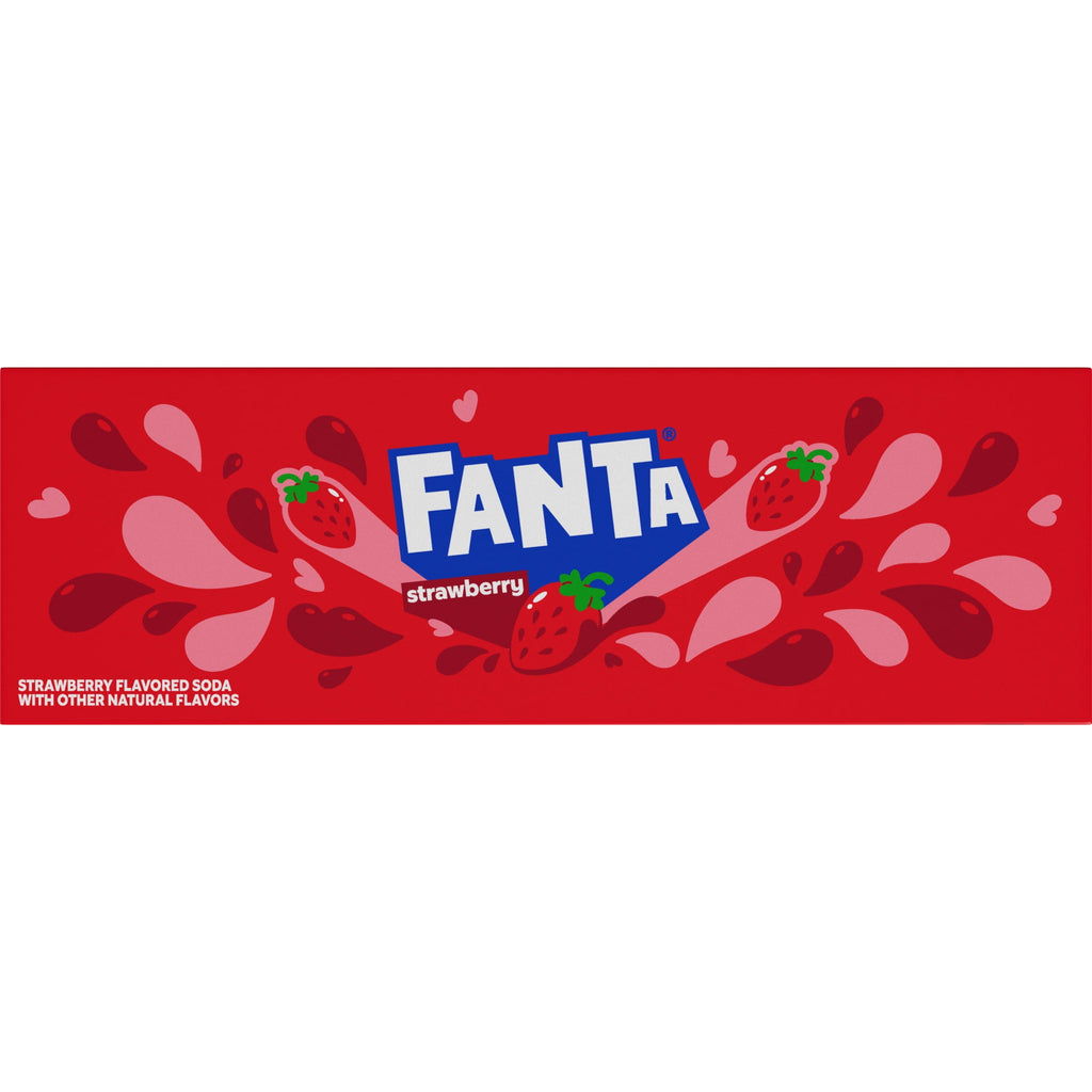 Fanta Strawberry Soda Pop Fridge Pack Cans 12 Fl Oz 12 Pack