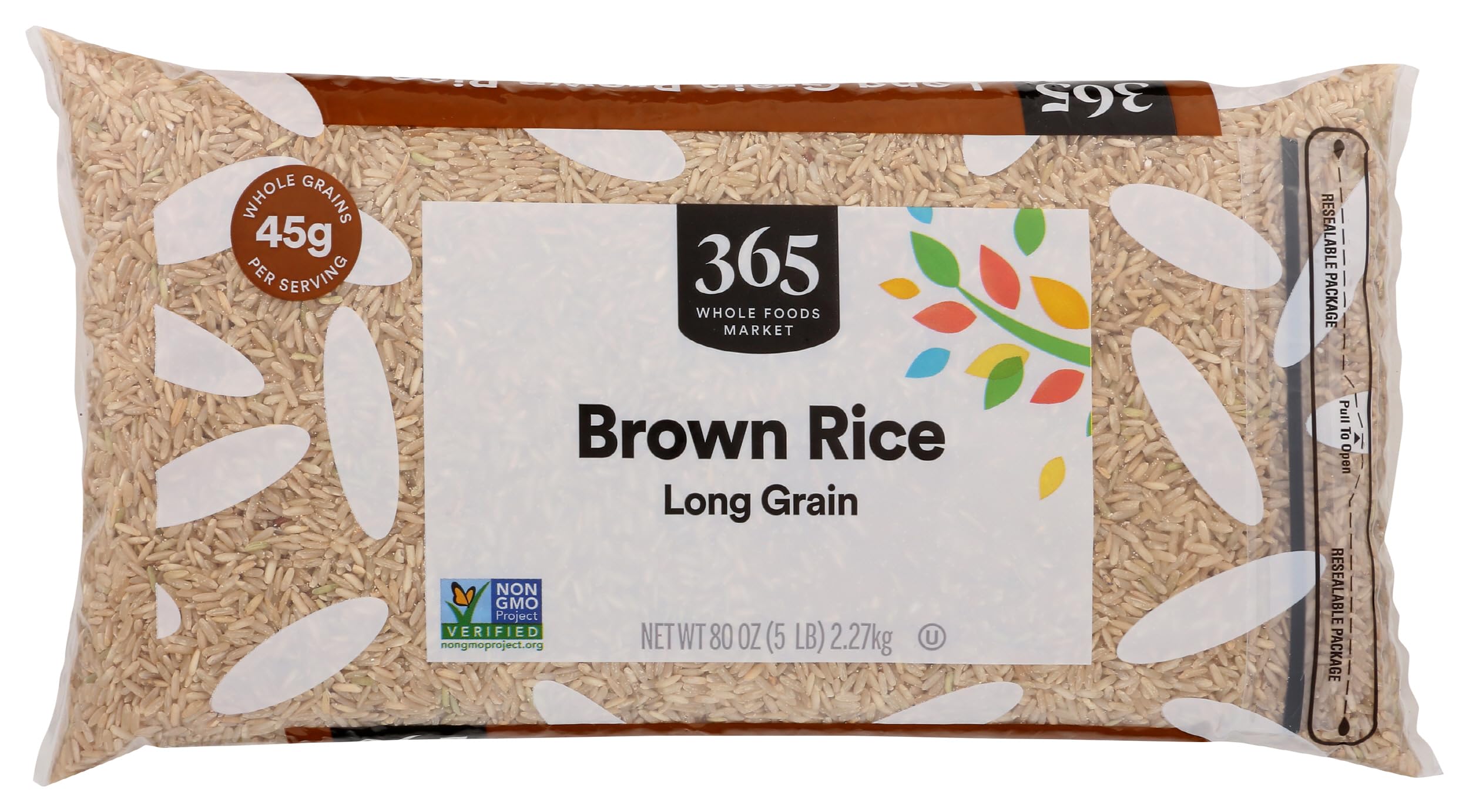 Long Grain Brown Rice 80 Oz 365 By Whole Foods Market