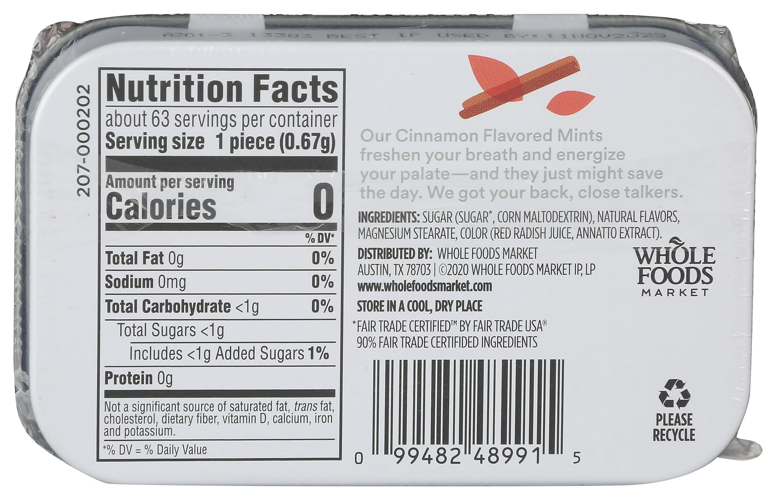 Cinnamon Mints 1.5 Oz 365 By Whole Foods Market