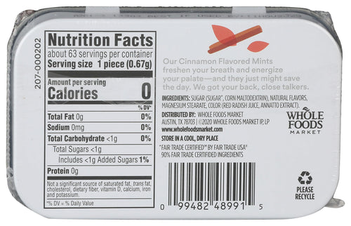 Cinnamon Mints 1.5 Oz 365 By Whole Foods Market