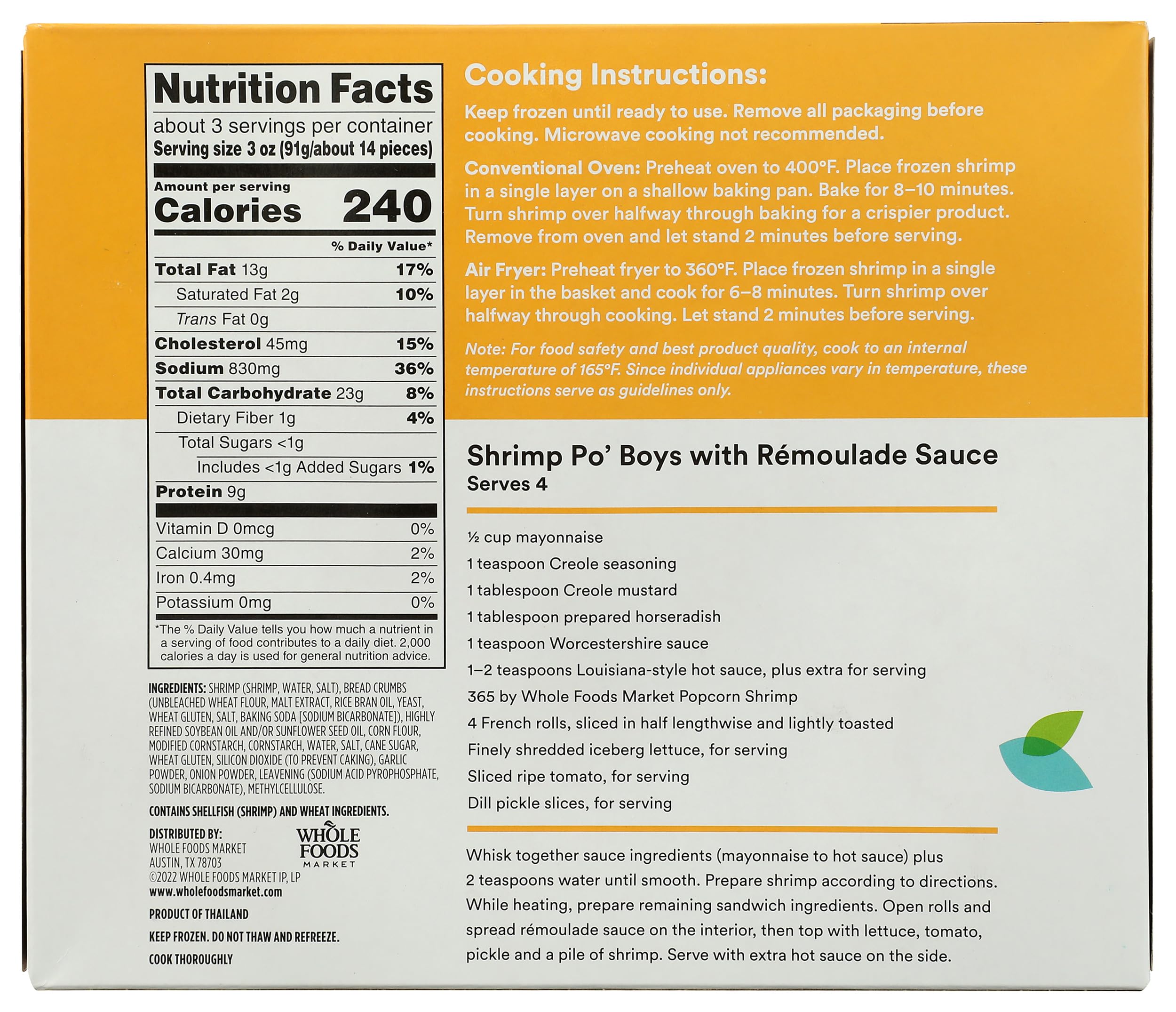 Popcorn Shrimp 10 Oz 365 By Whole Foods Market