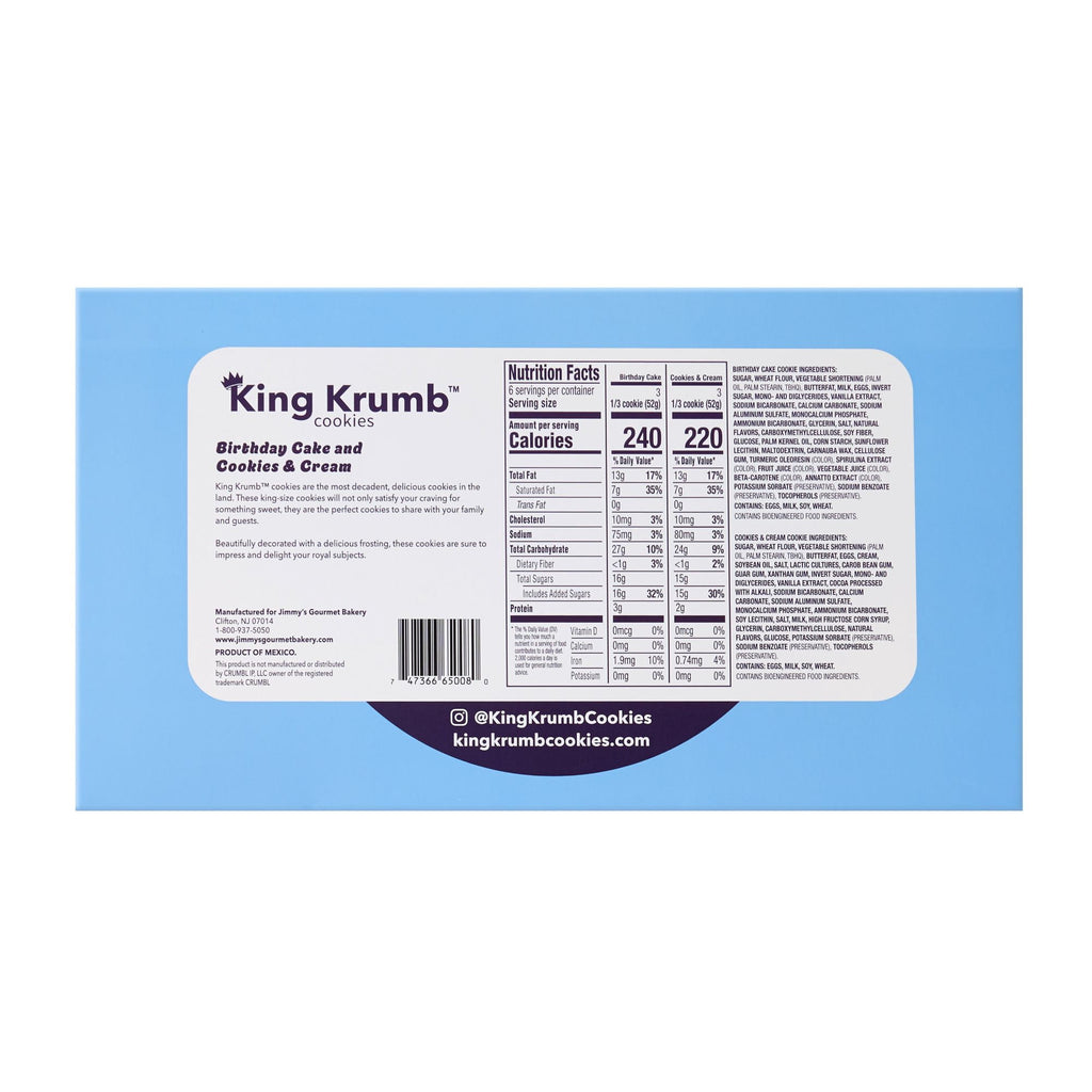 King Krumb Frosted Birthday Cake & Cookies & Cream Cookies 11 Oz 2 Count Freshness Guaranteed
