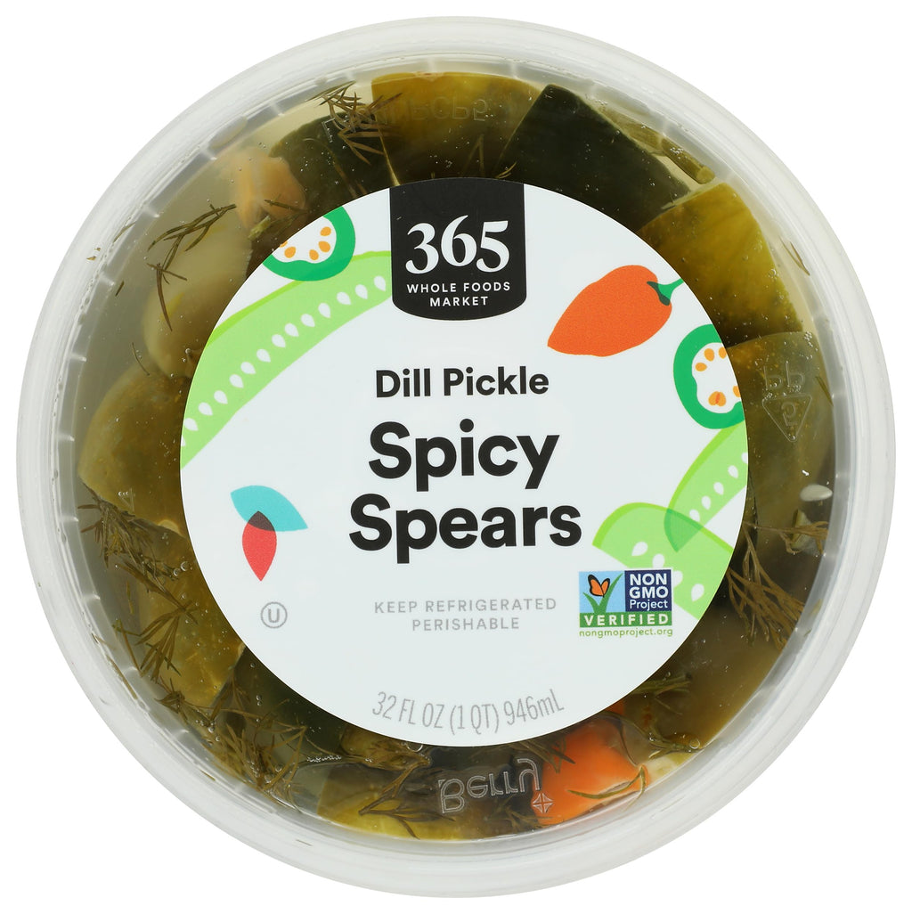 Spicy Dill Pickle Spears 32 Fl Oz 365 By Whole Foods Market