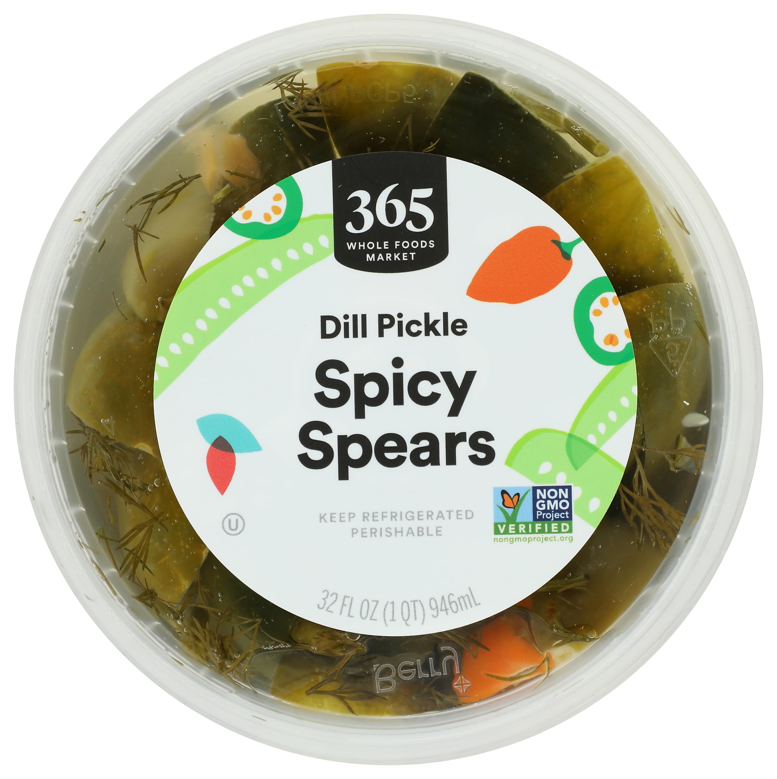 Spicy Dill Pickle Spears 32 Fl Oz 365 By Whole Foods Market