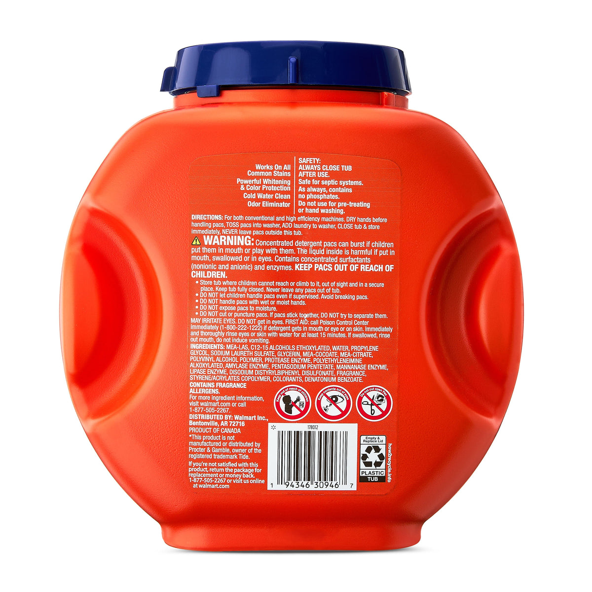 Great Value Premium Clean Laundry Pacs Original Scent 76 Count