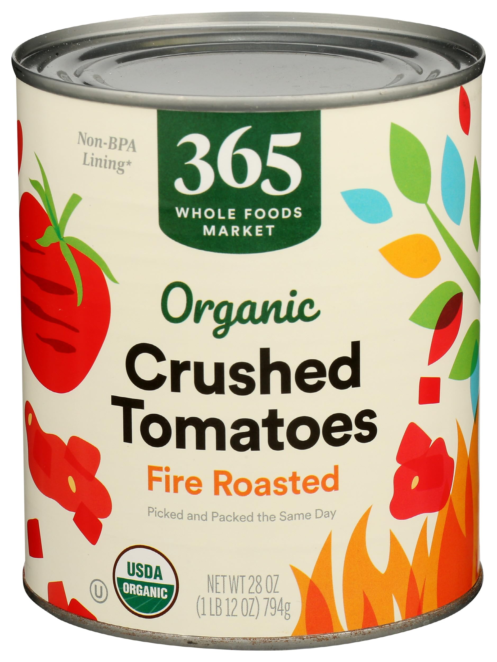 Organic Crushed Tomatoes Fire Roasted 28 Oz 365 By Whole Foods Market