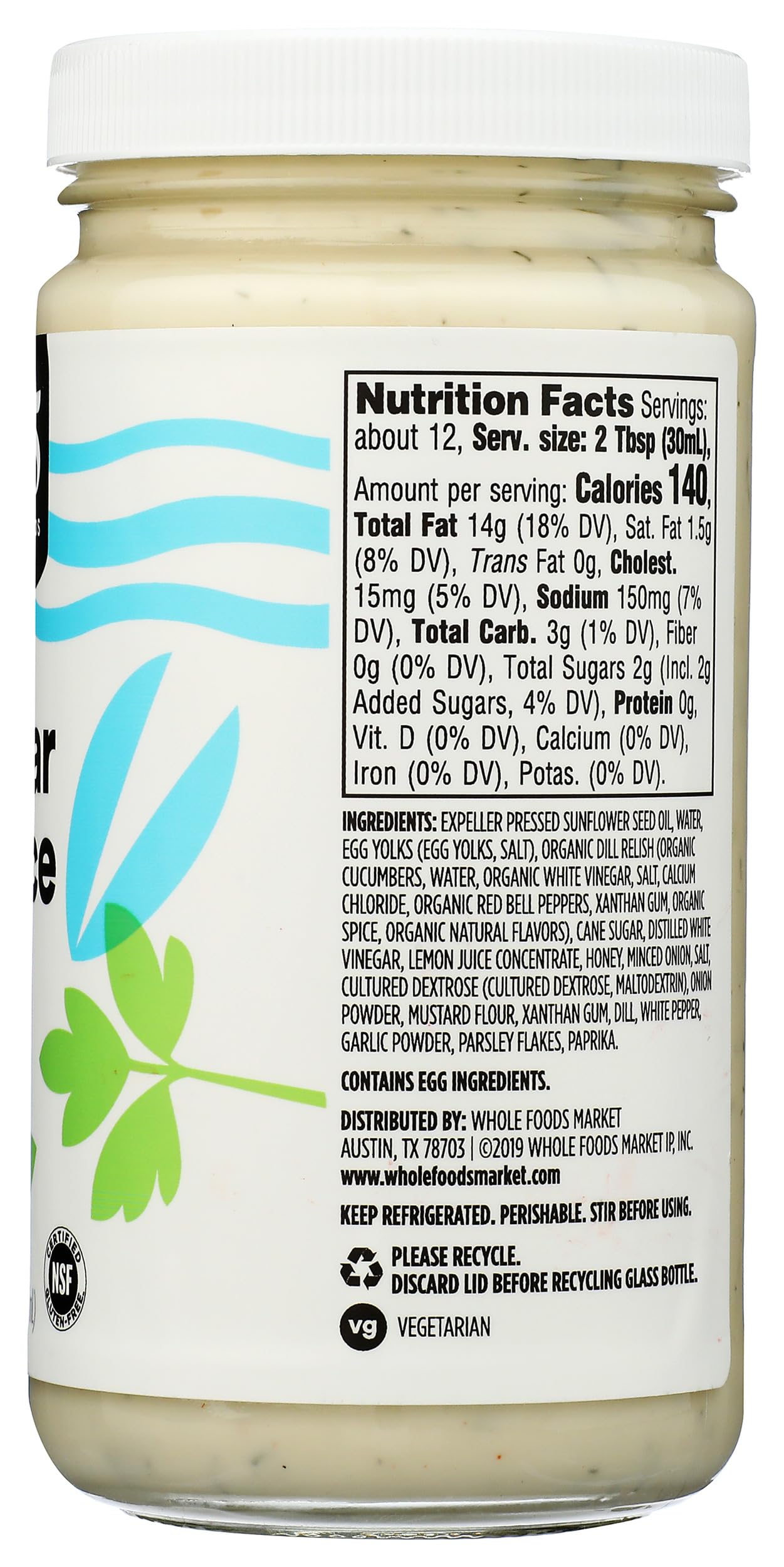 Tartar Sauce 16 Oz 365 By Whole Foods Market