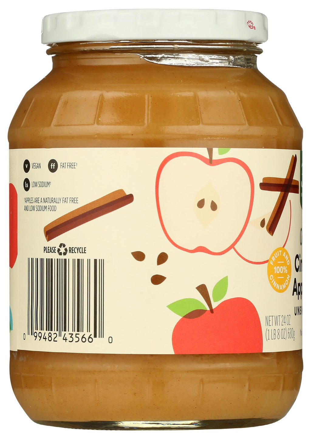 Organic Cinnamon Applesauce Unsweetened 24 Oz 365 By Whole Foods Market