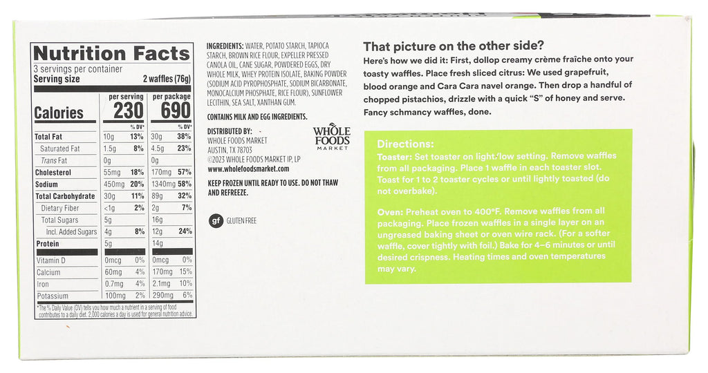 Gluten Free Waffles 8 Oz 365 By Whole Foods Market