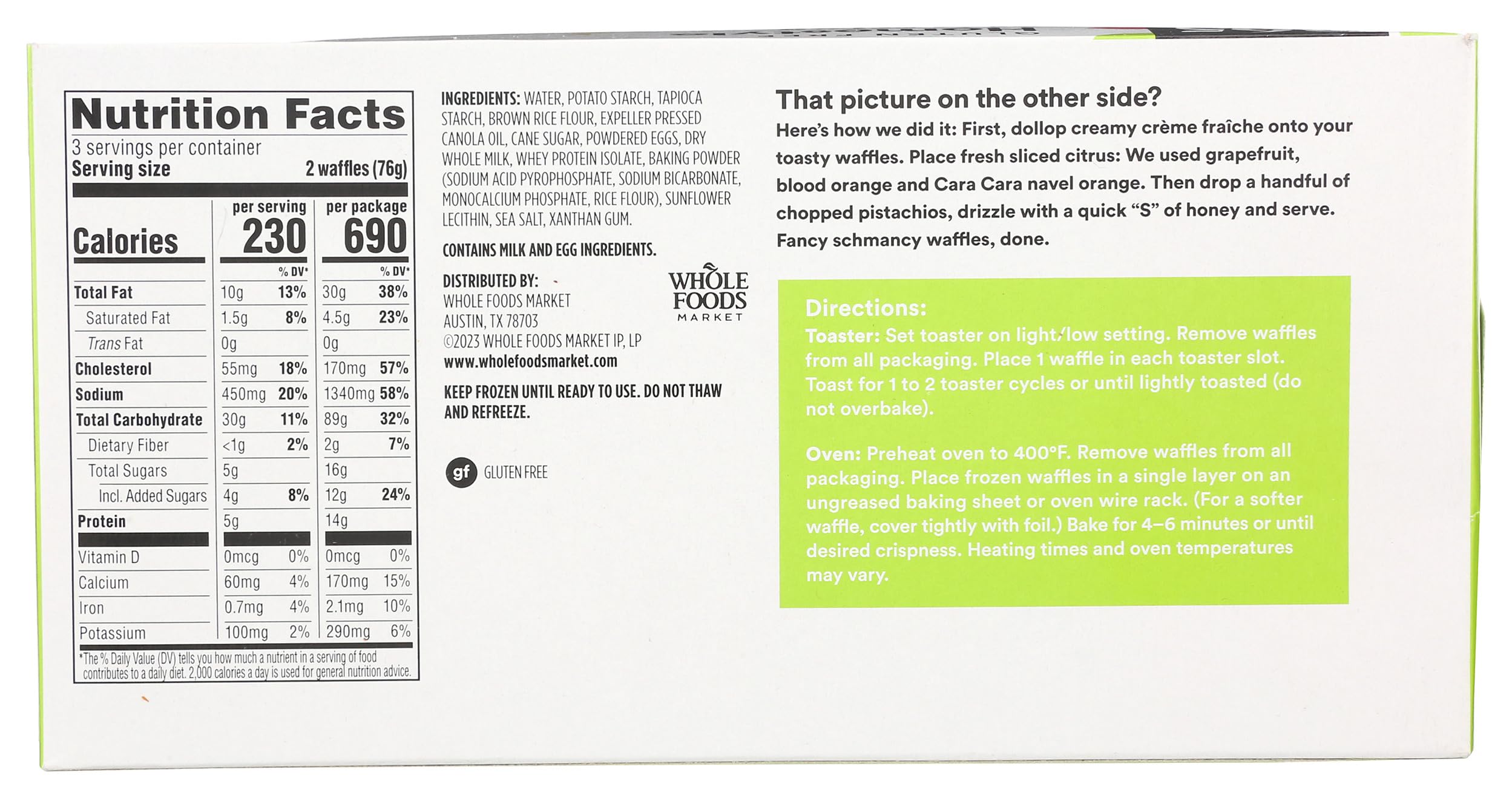 Gluten Free Waffles 8 Oz 365 By Whole Foods Market