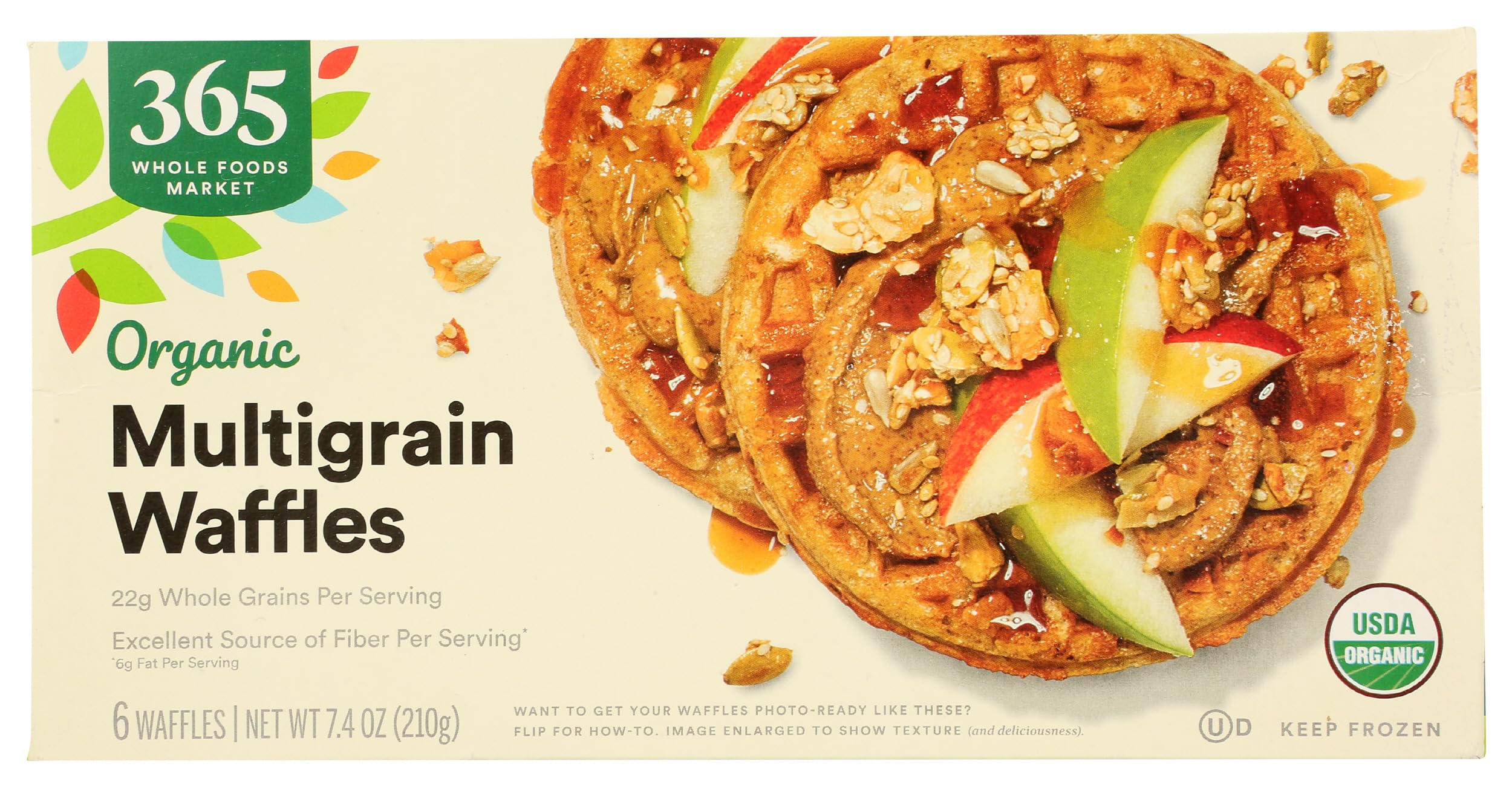 Organic Multigrain Waffles 7.4 Oz 365 By Whole Foods Market