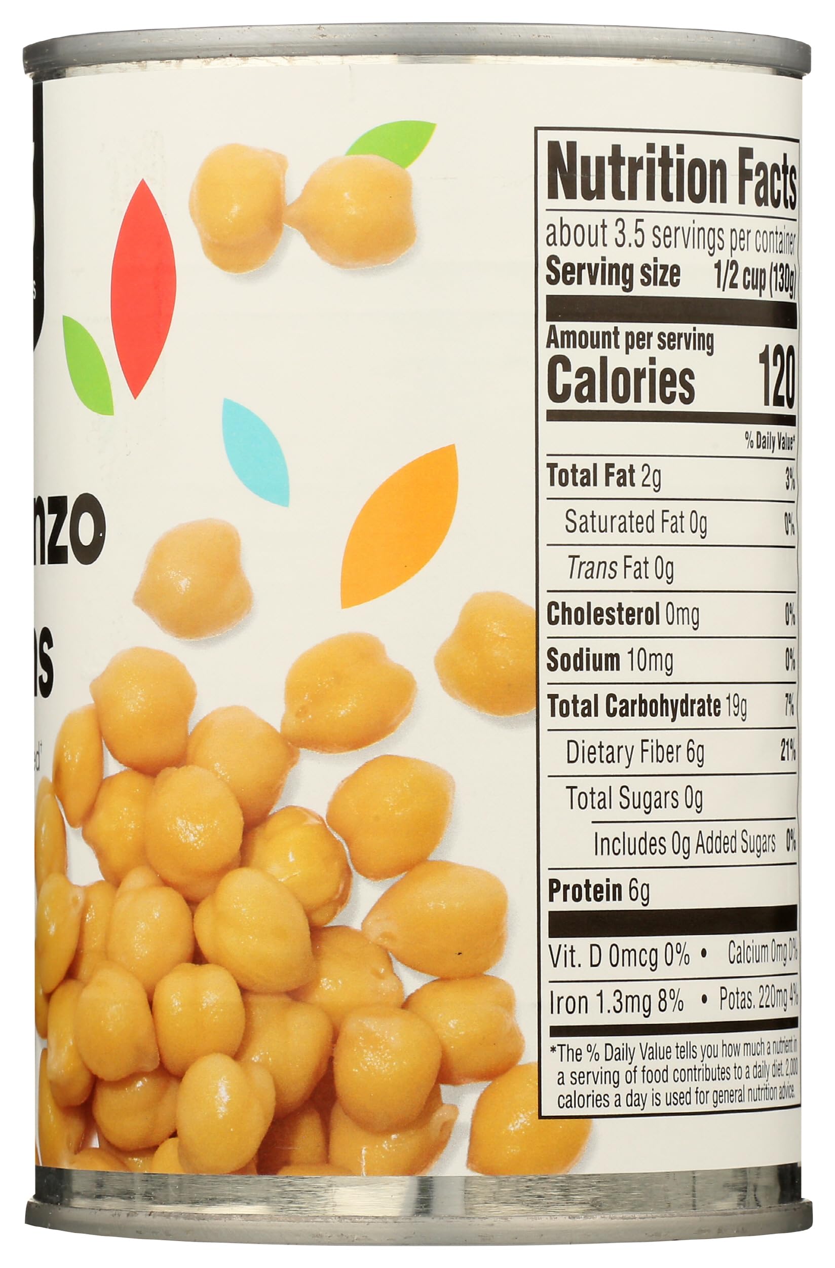 Unsalted Garbanzo Beans 15.5 Oz 365 By Whole Foods Market