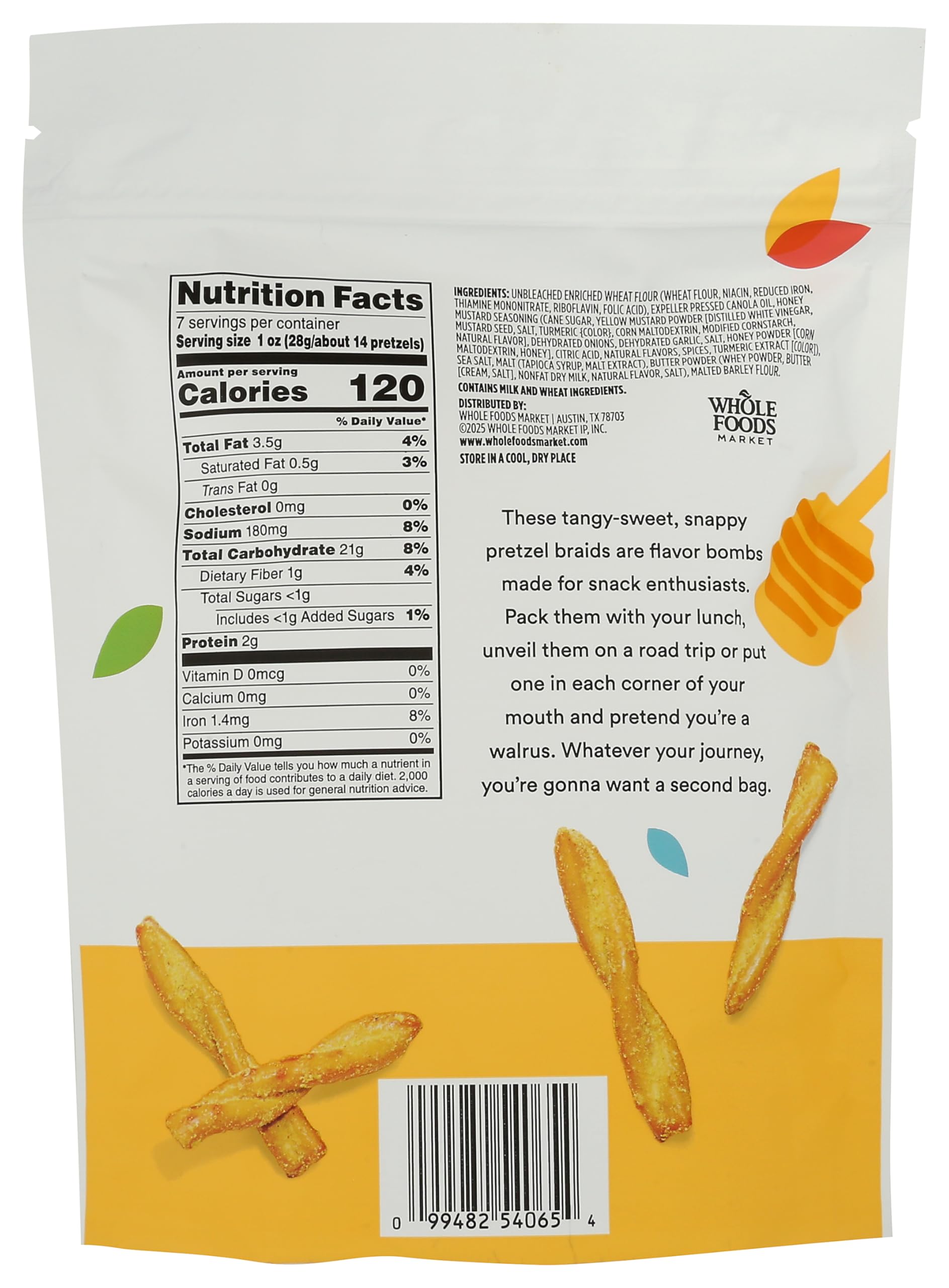 Honey Mustard Braid Pretzel 7 Oz 365 By Whole Foods Market
