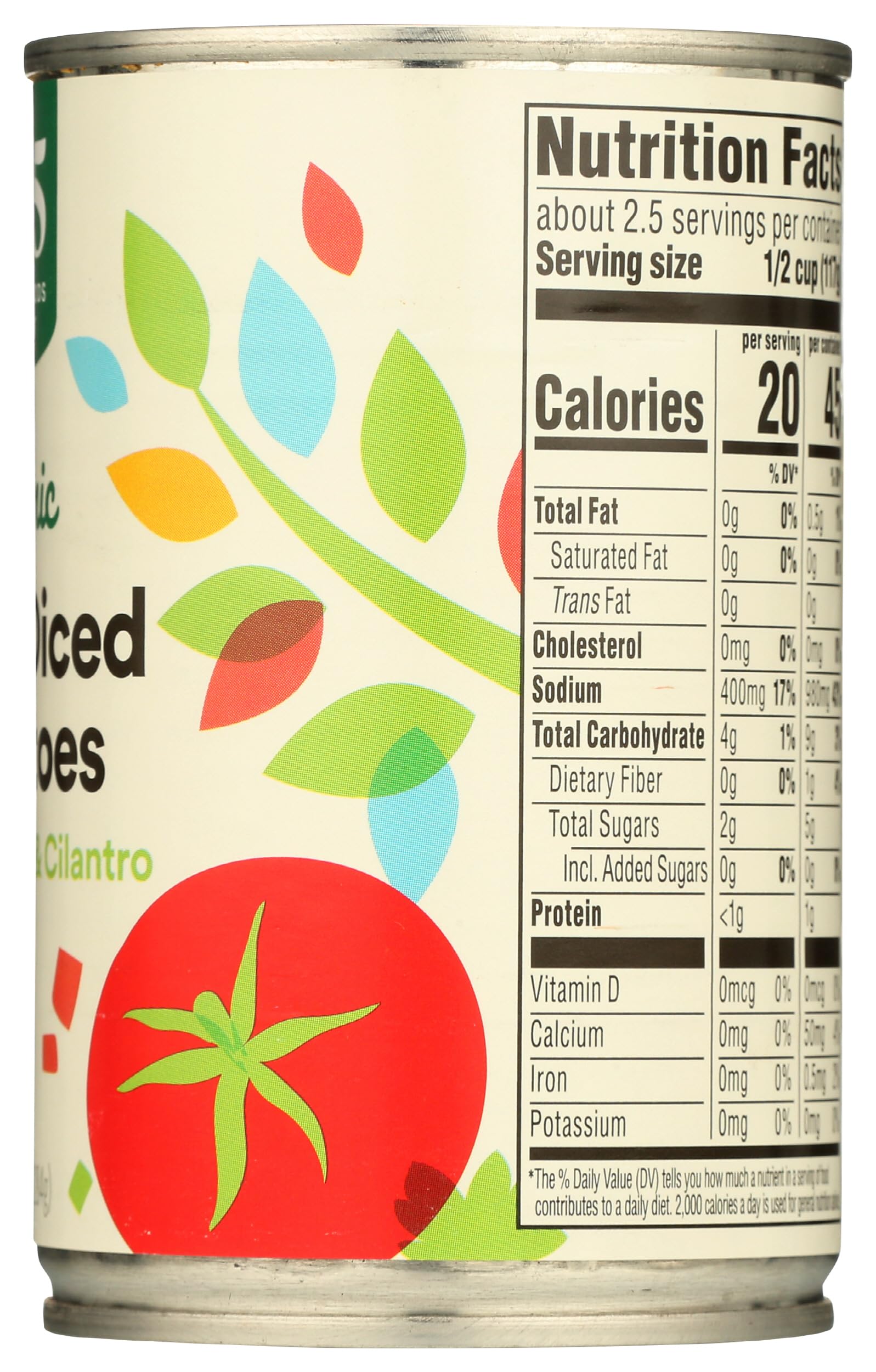 Organic Petite Diced Tomatoes With Jalapeno & Cilantro 10 Oz 365 By Whole Foods Market