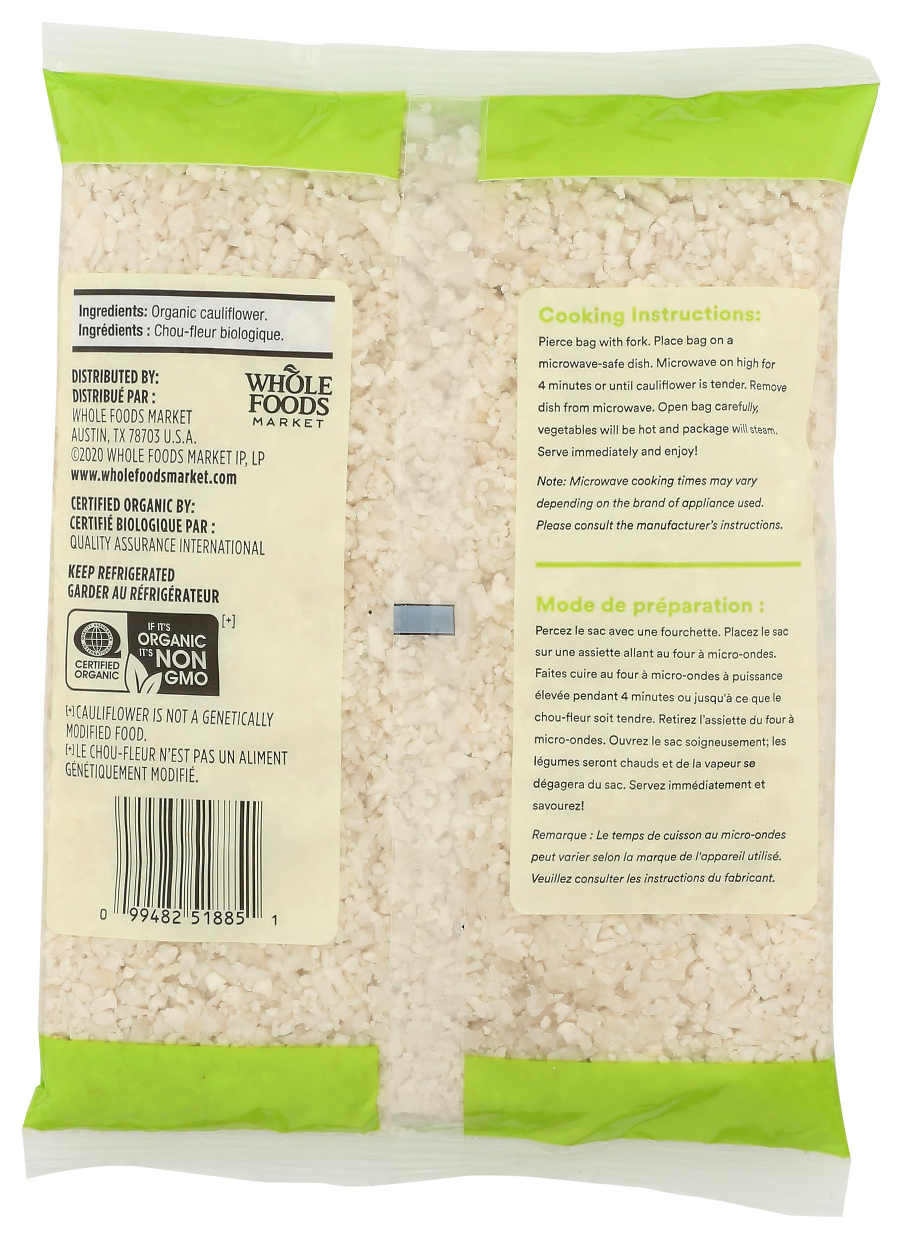 Organic Riced Cauliflower 16 Oz 365 By Whole Foods Market