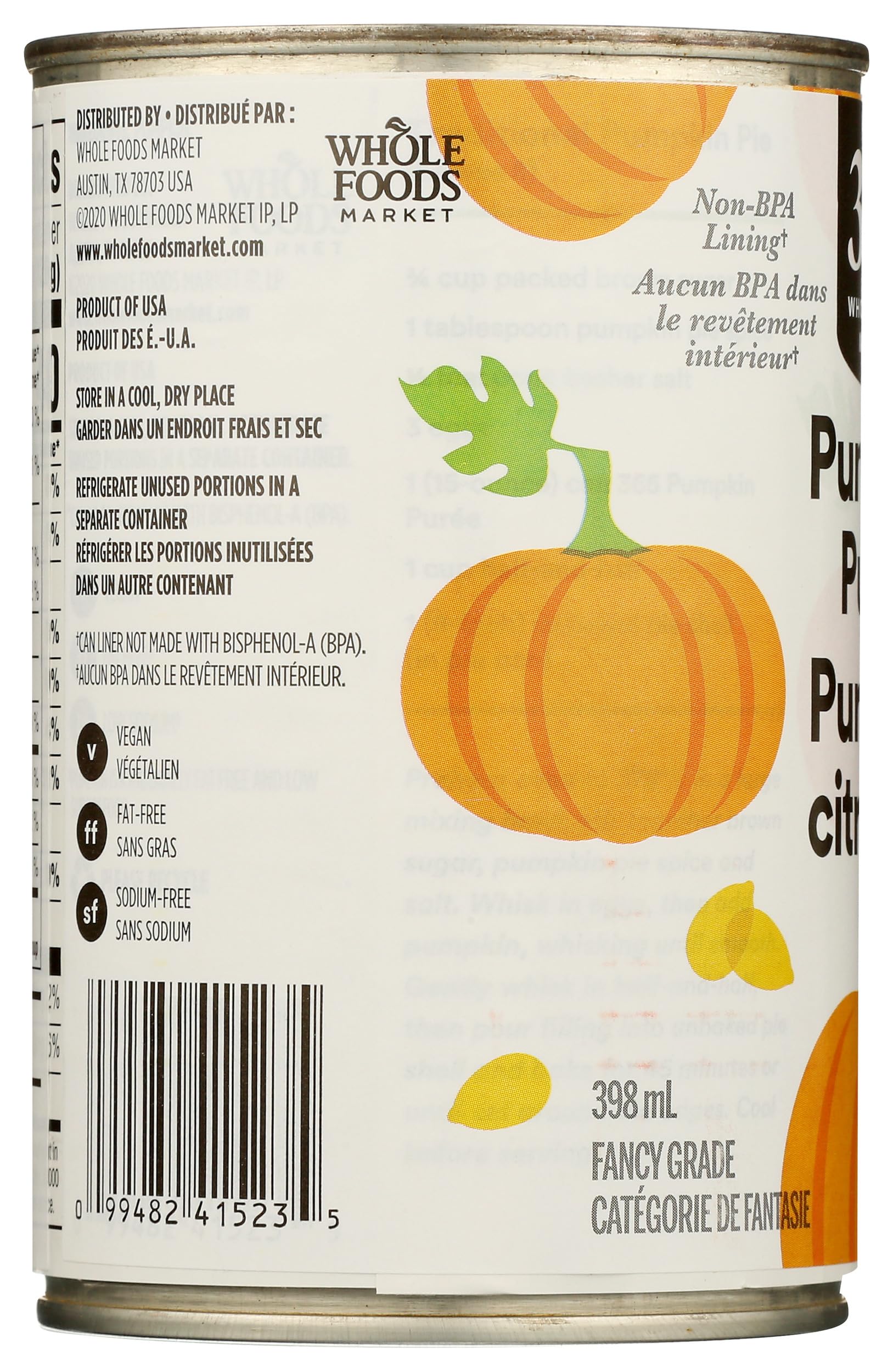 Pumpkin Puree 15 Oz 365 By Whole Foods Market