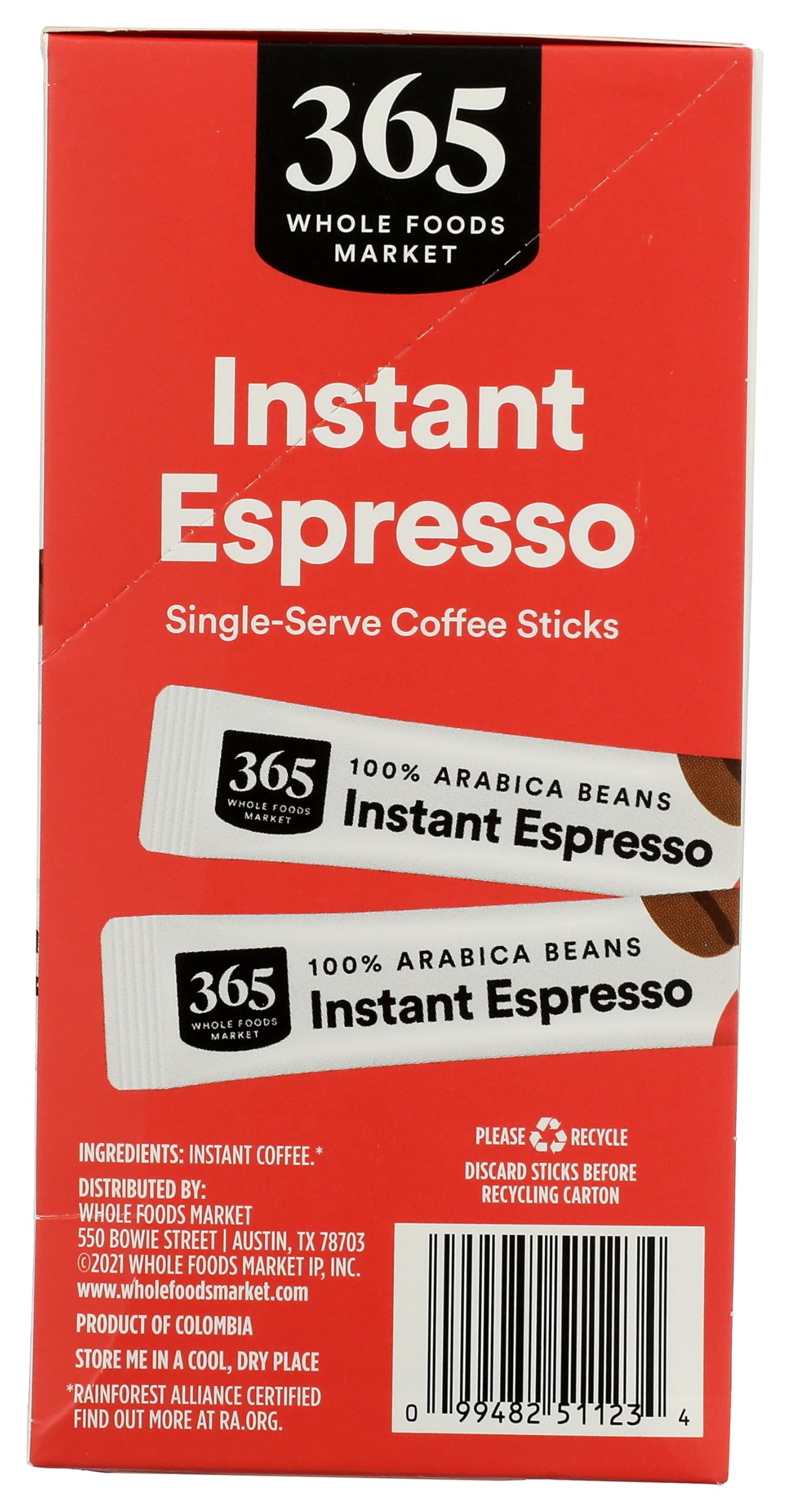 Instant Espresso Dark Roast 25 Count 2.65 Oz 365 By Whole Foods Market