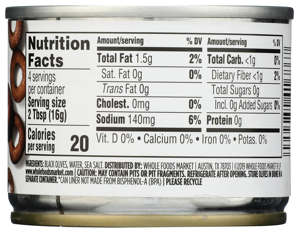 Ripe Sliced Olives 2.25 Oz 365 By Whole Foods Market