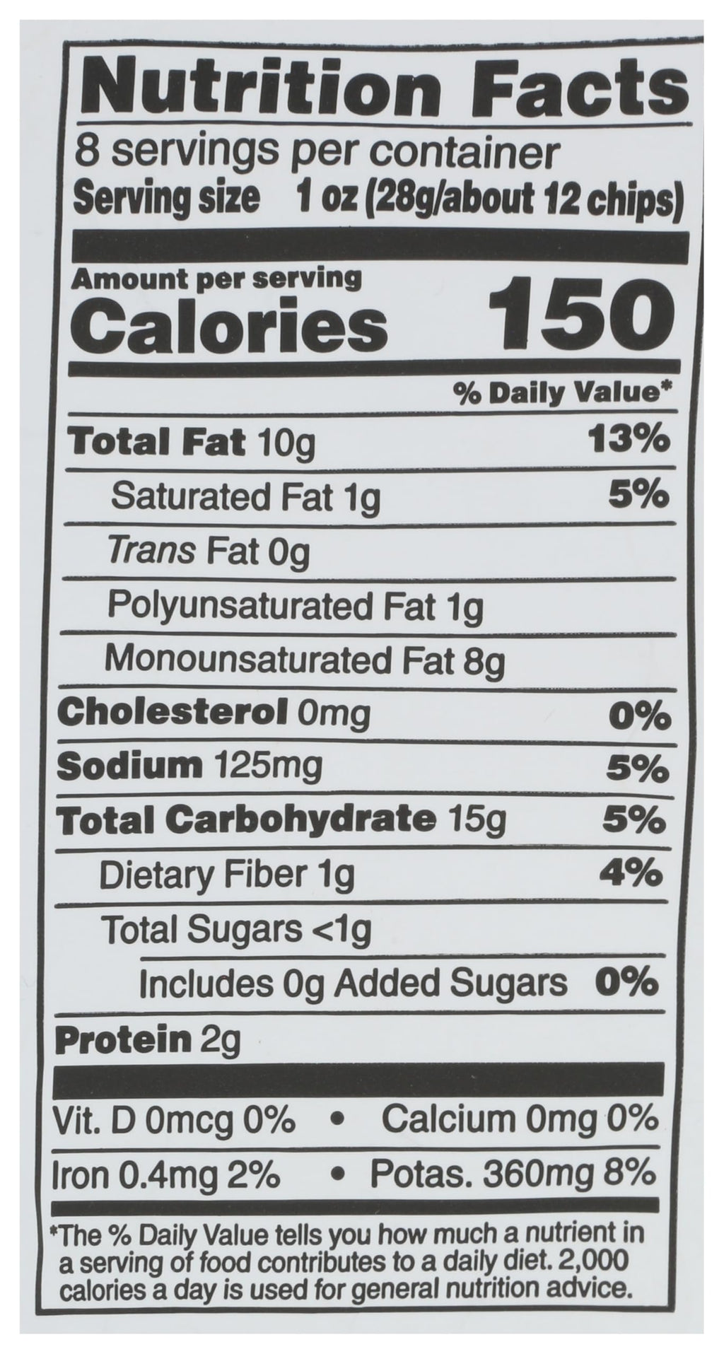 Sea Salt Kettle Potato Chips 8 Oz 365 By Whole Foods Market