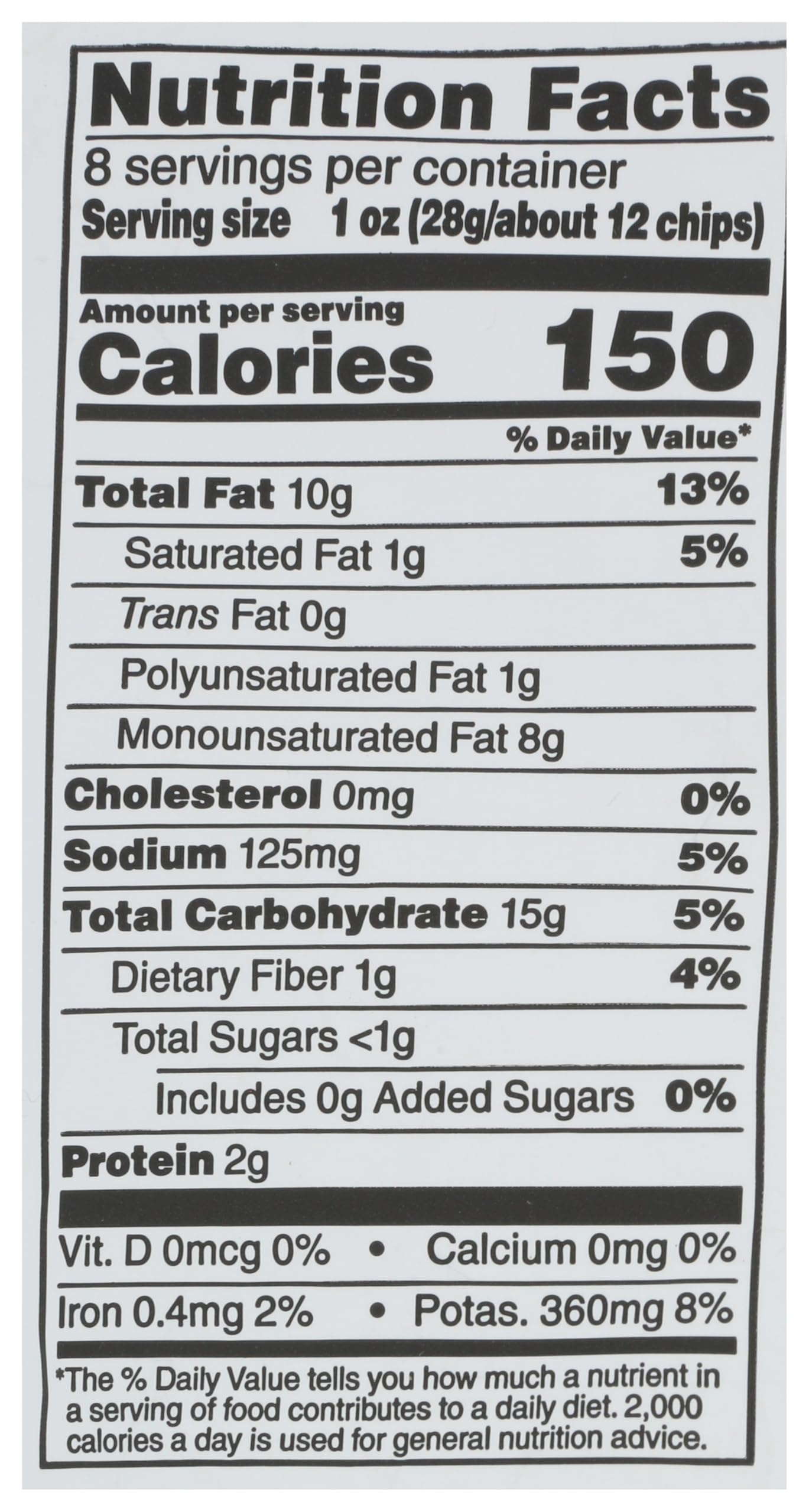 Sea Salt Kettle Potato Chips 8 Oz 365 By Whole Foods Market