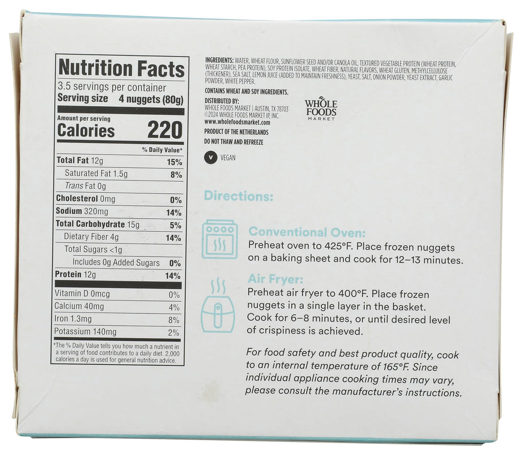 Chickenless Nuggets 9.9 Oz 365 By Whole Foods Market