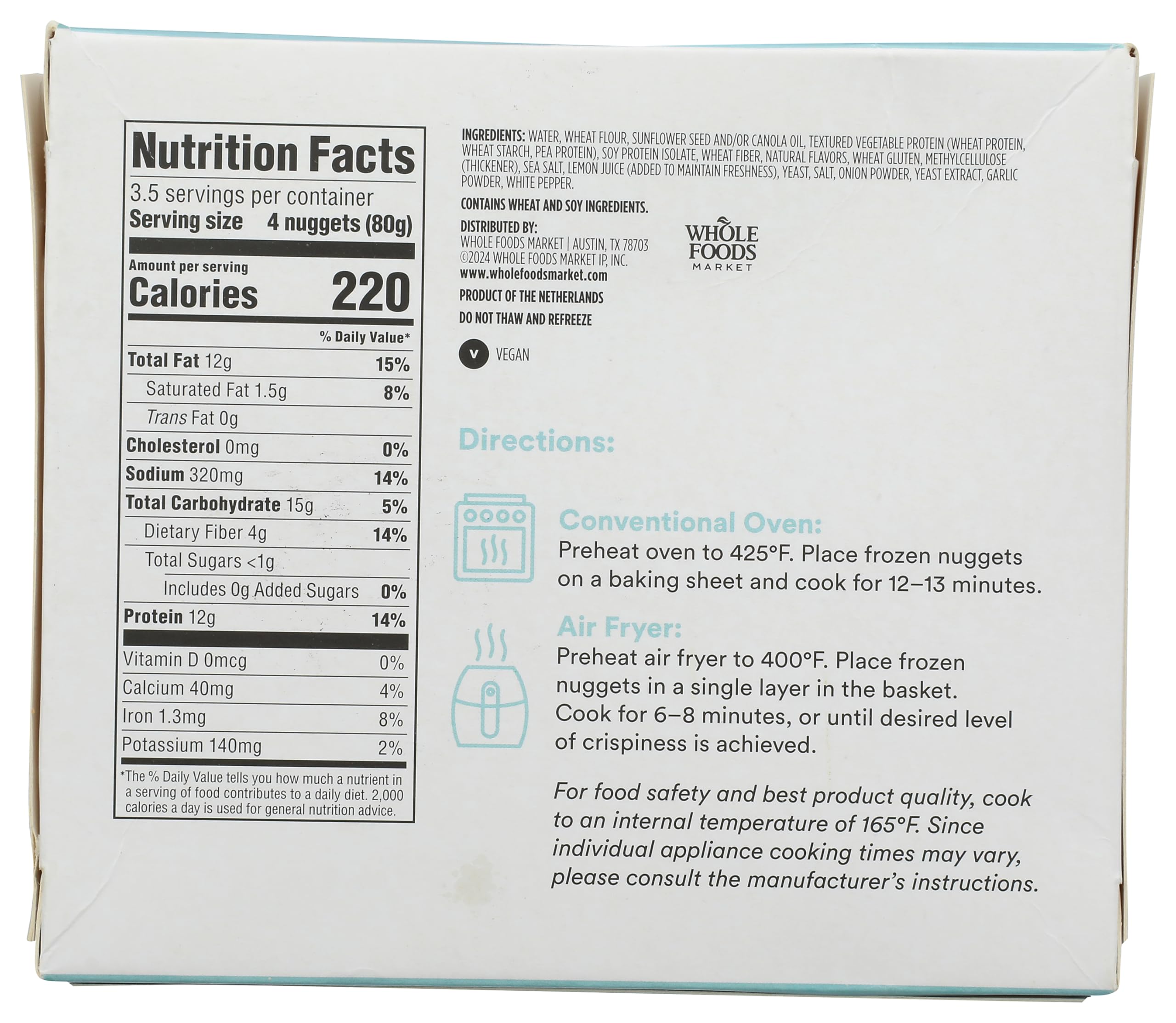 Chickenless Nuggets 9.9 Oz 365 By Whole Foods Market