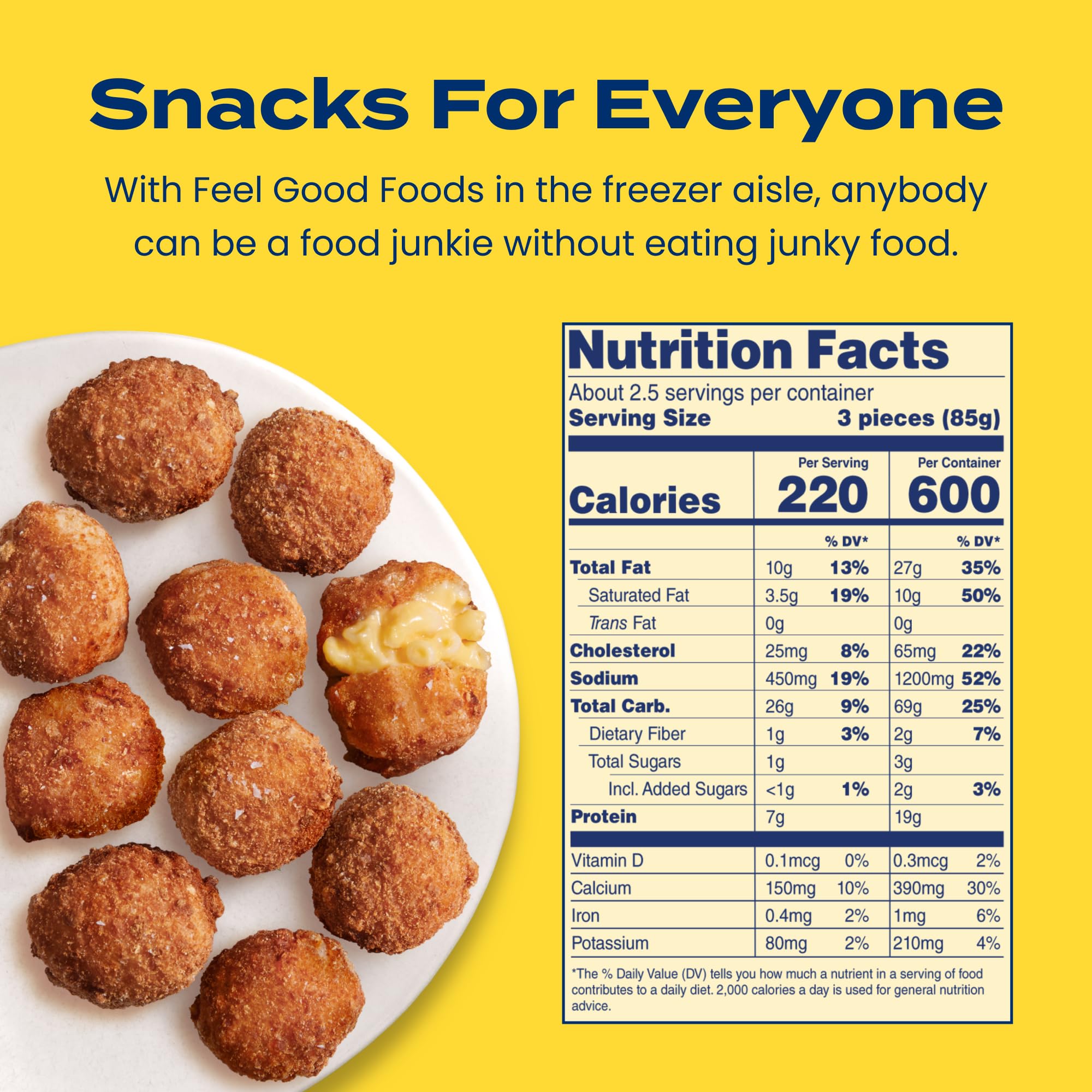 Mac Cheese Bites 3 Cheese 8 Oz Feel Good Foods