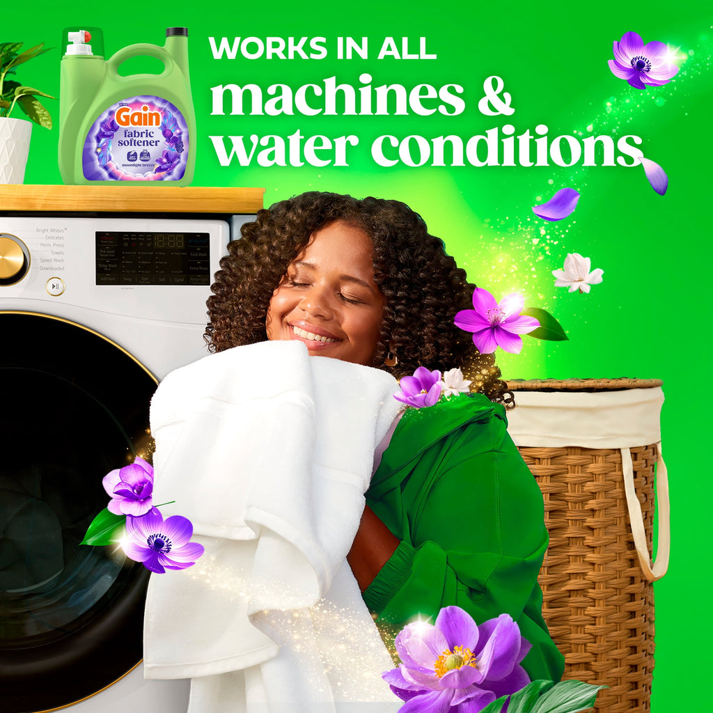 Gain Liquid Fabric Softener Moonlight Breeze Scent 140 fl oz 190 Loads