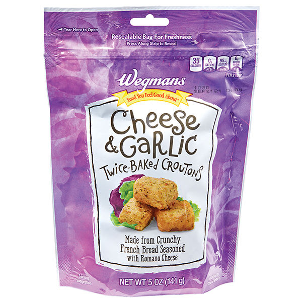 Wegmans Cheese & Garlic Twice-Baked Croutons 5 oz
