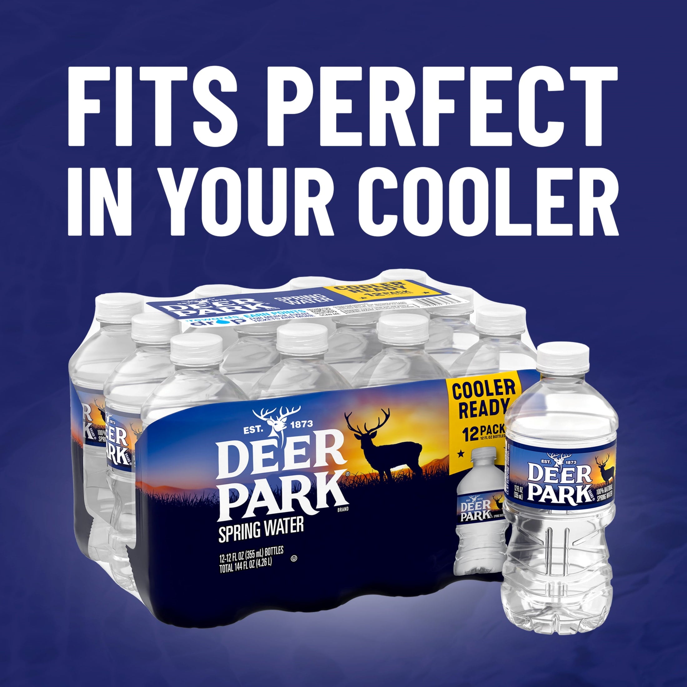 Deer Park Spring Water 12 fl oz Plastic Bottles 12 Pack